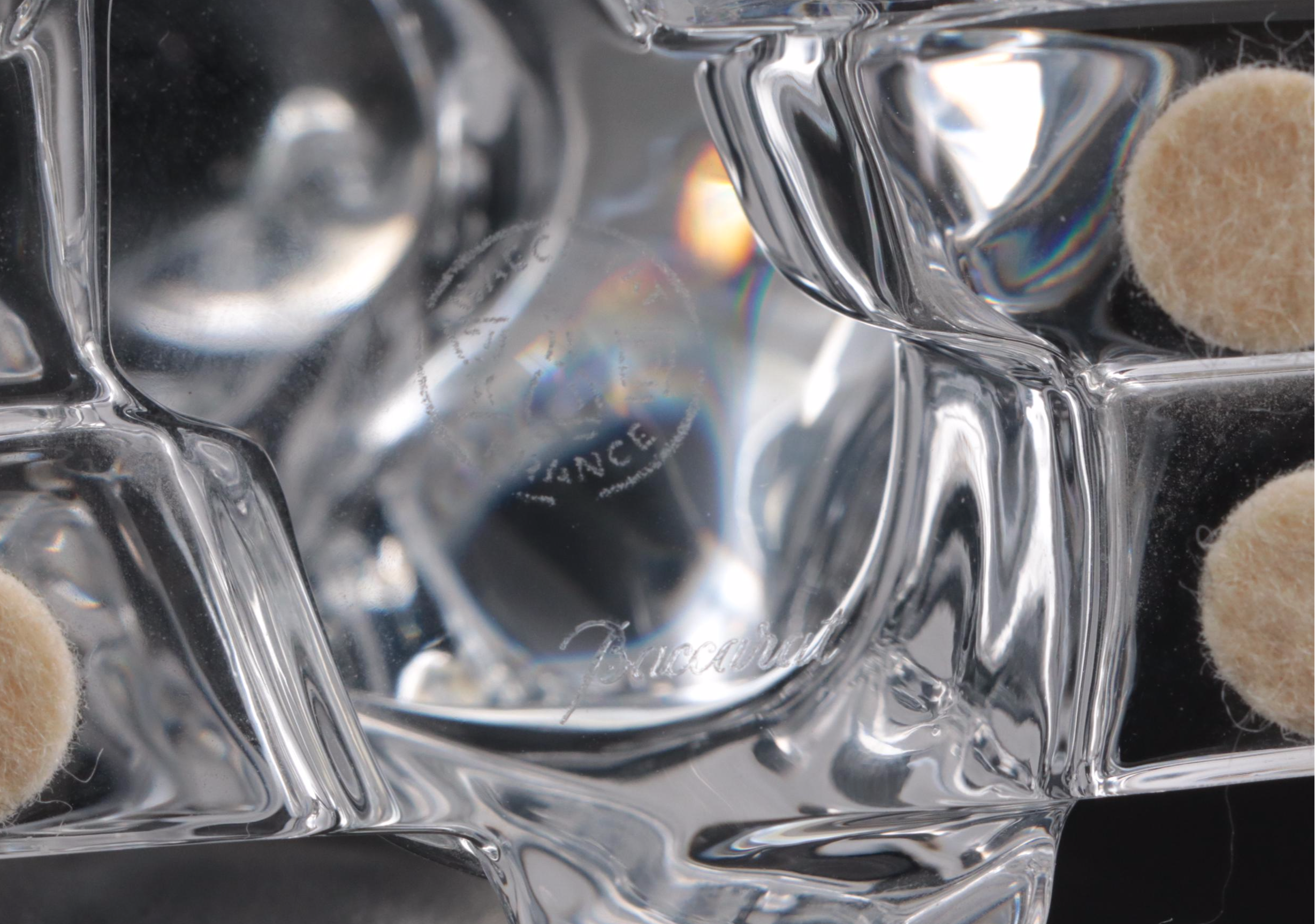 Baccarat Crystal "Noel Bears" Sledding and Skiing Figurines