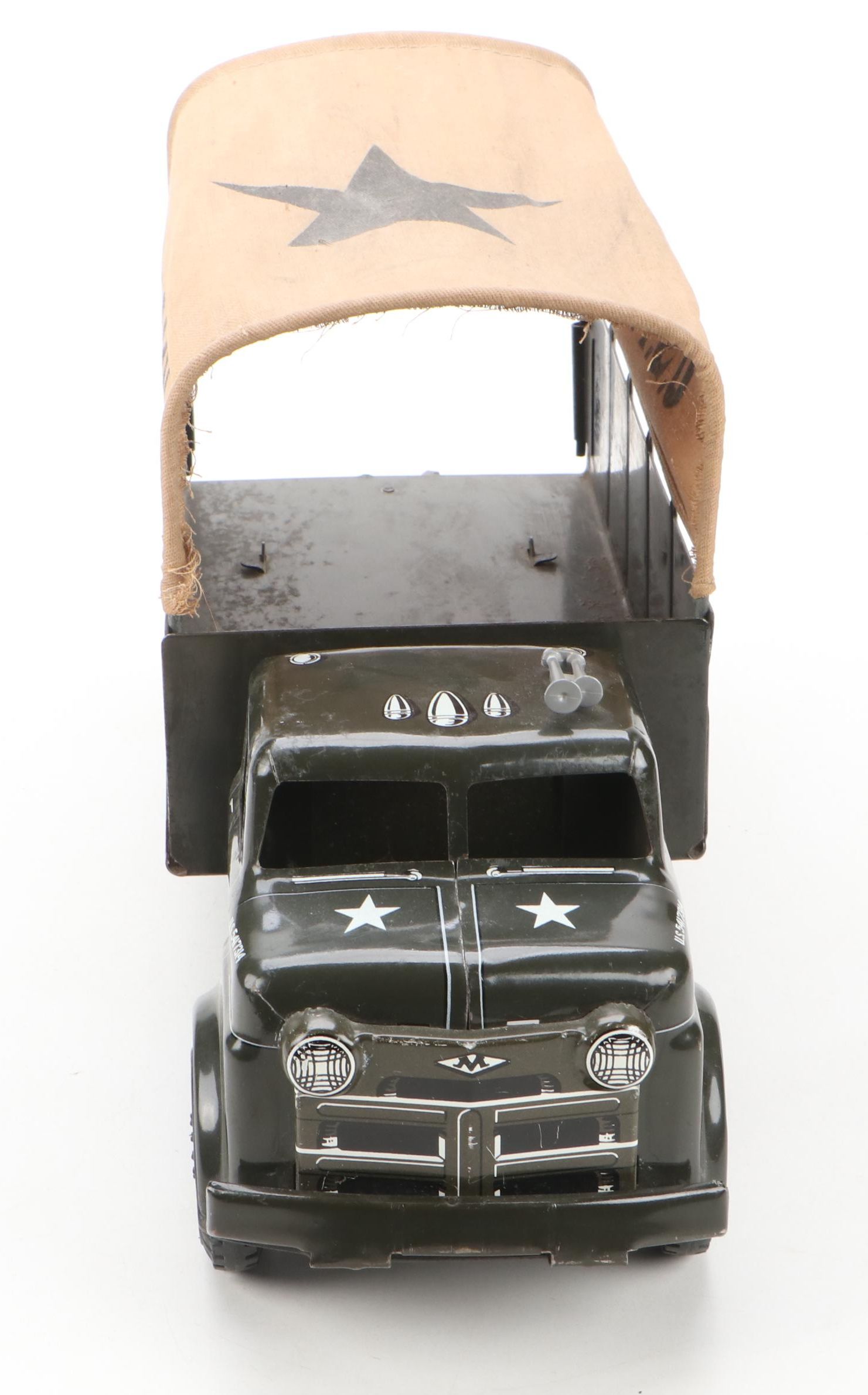 Marx Lumar Pressed Steel Toy Army Transport Truck, Mid-20th Century
