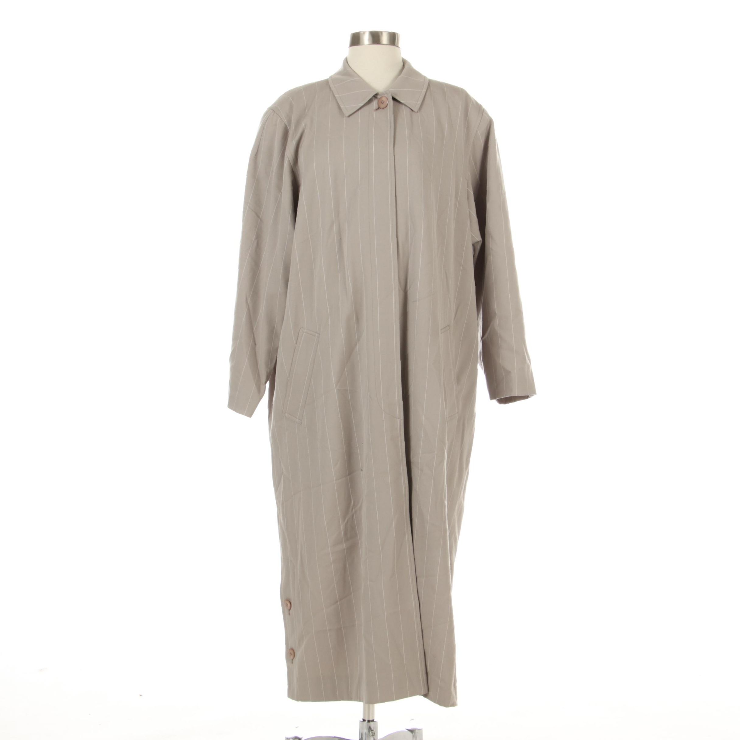 Bill Blass Striped Wool Coat