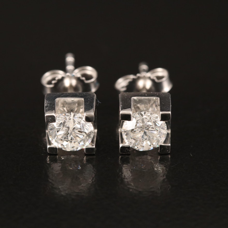 14K 0.84 CTW Diamond Stud Earrings