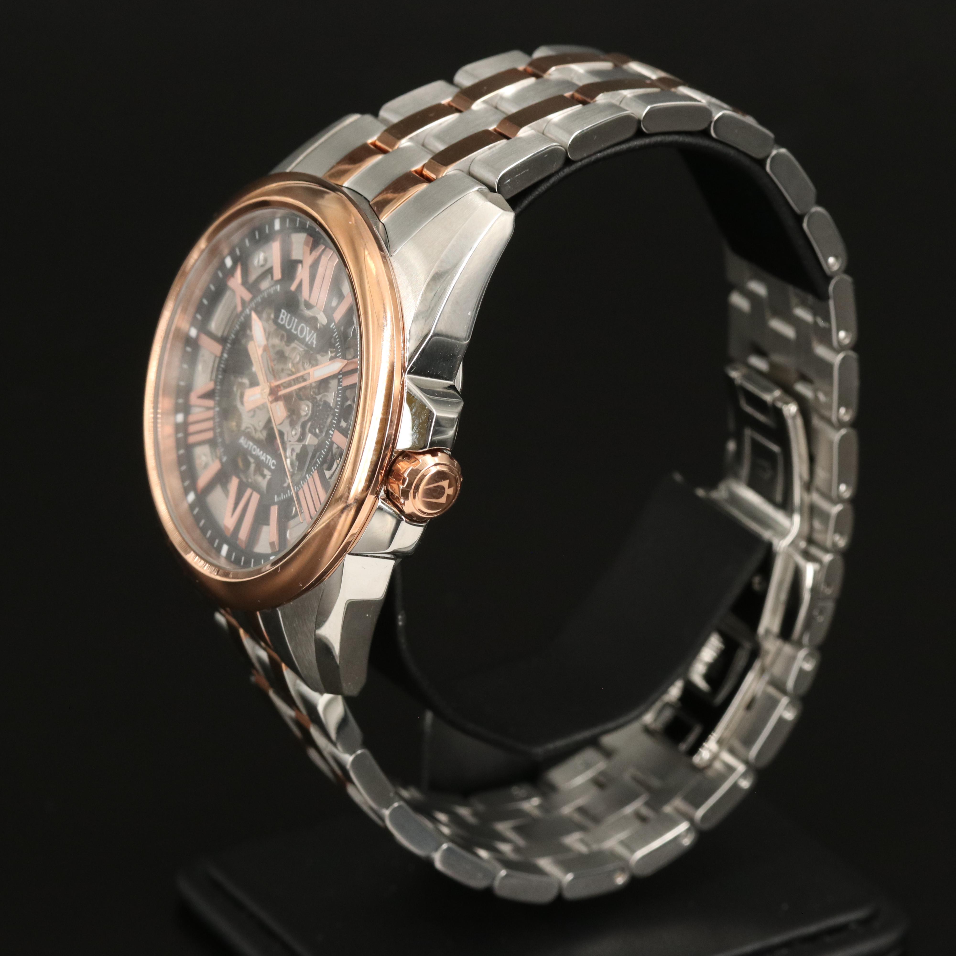 Bulova Skeleton Dial Two-Tone Automatic Watch