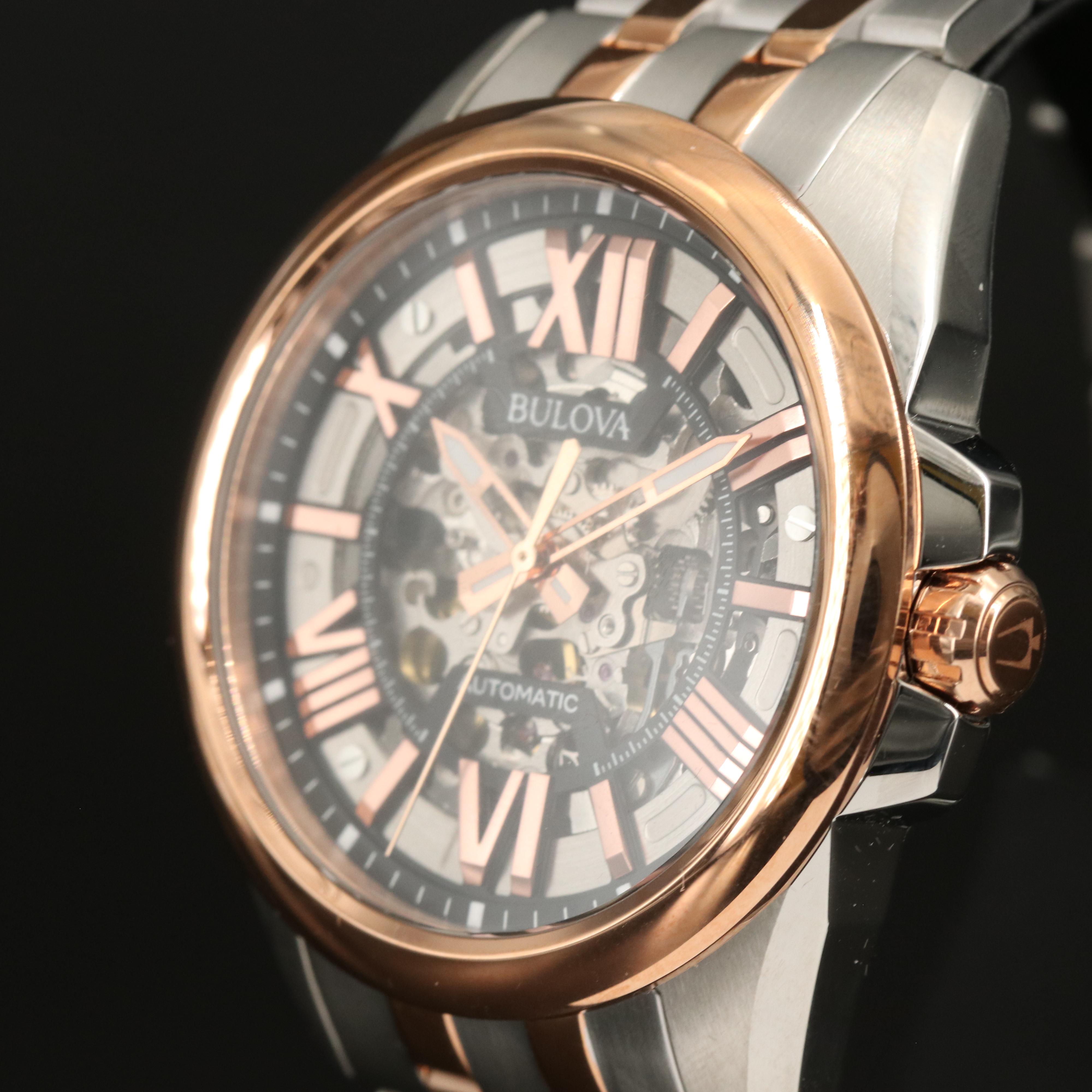 Bulova Skeleton Dial Two-Tone Automatic Watch