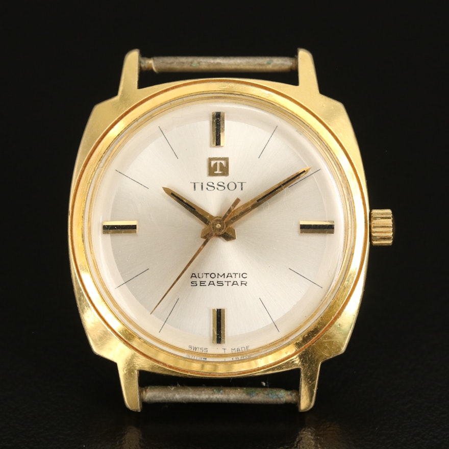 Vintage Tissot Seastar Gold Tone Automatic Wristwatch