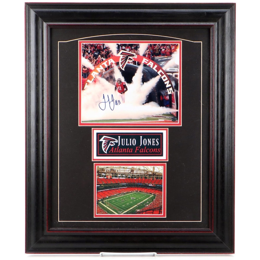 Julio Jones Atlanta Falcons Signed Photo Print Framed Display, COA