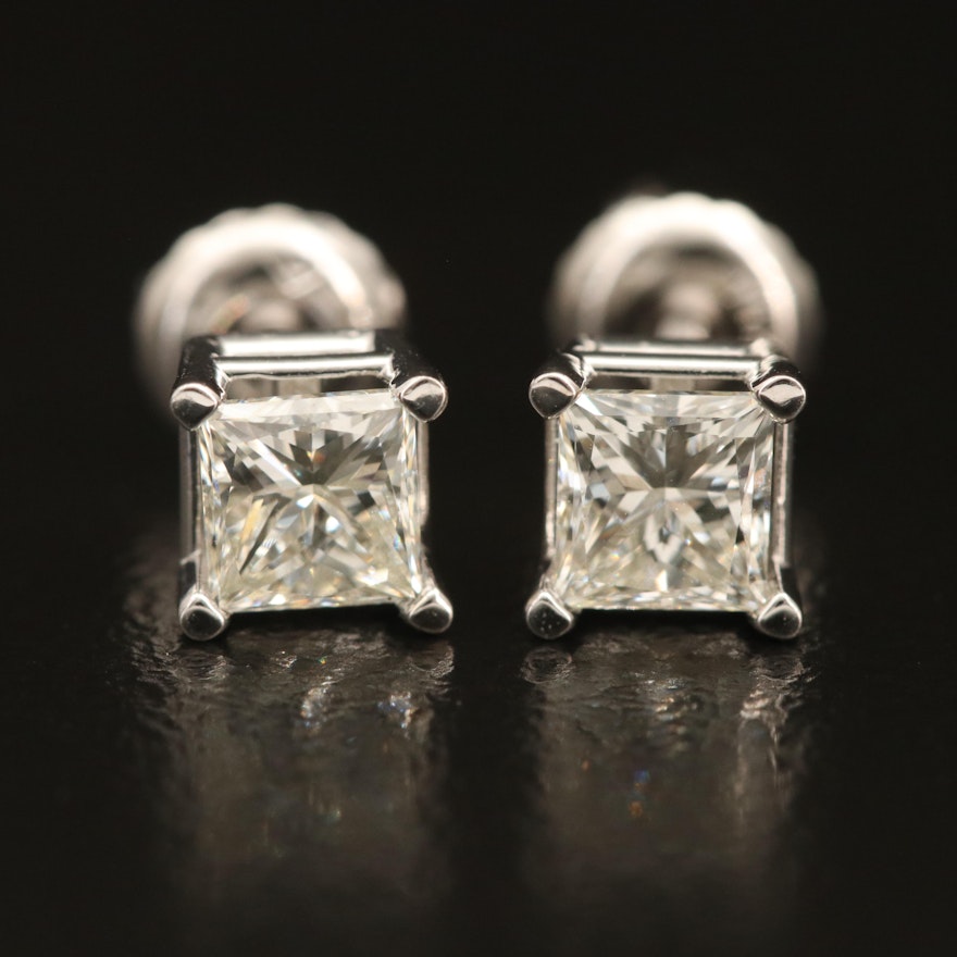 14K 0.97 CTW Diamond Stud Earrings