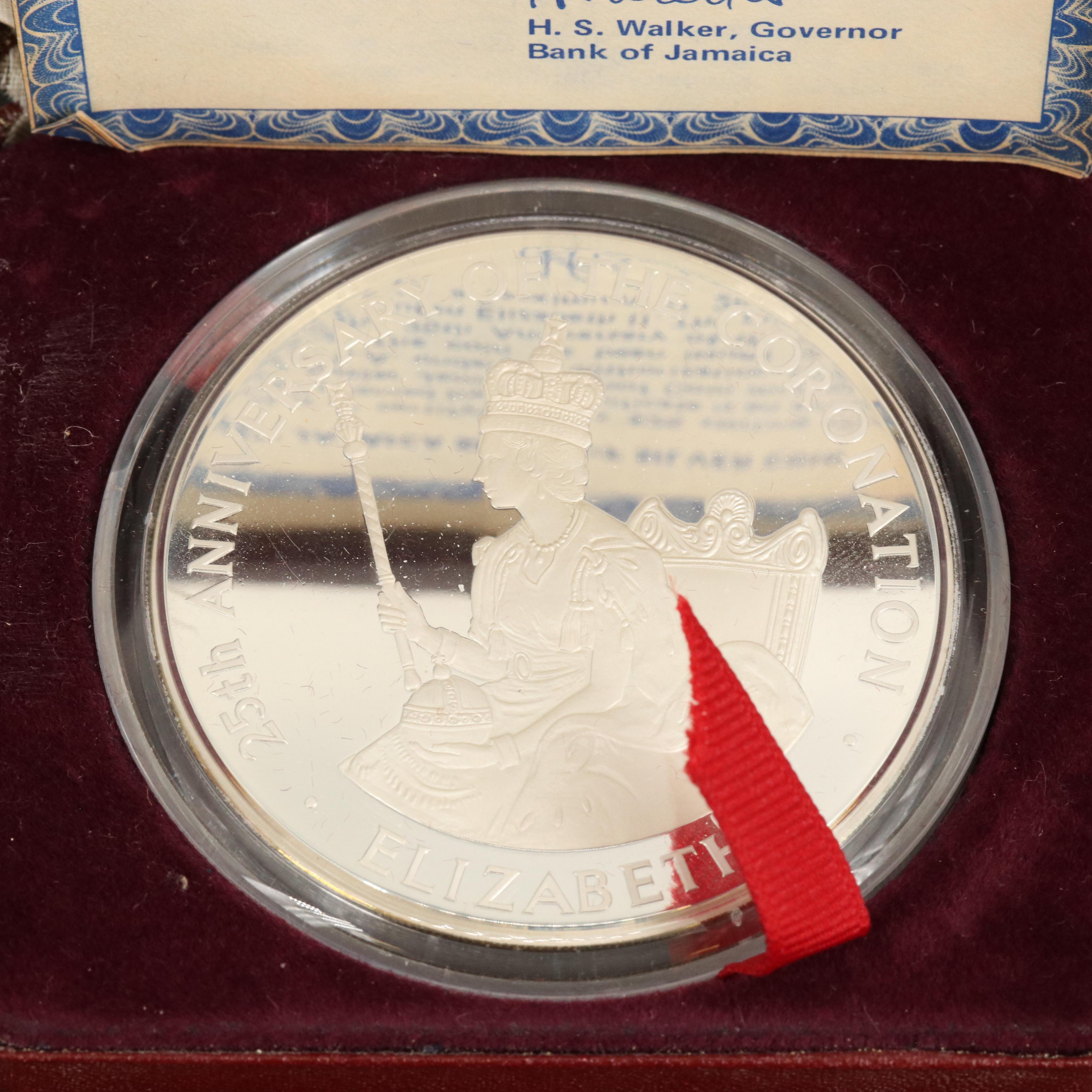 1974 Jamaica Proof Set and 1978 Jamaica $25 Proof Silver Coin