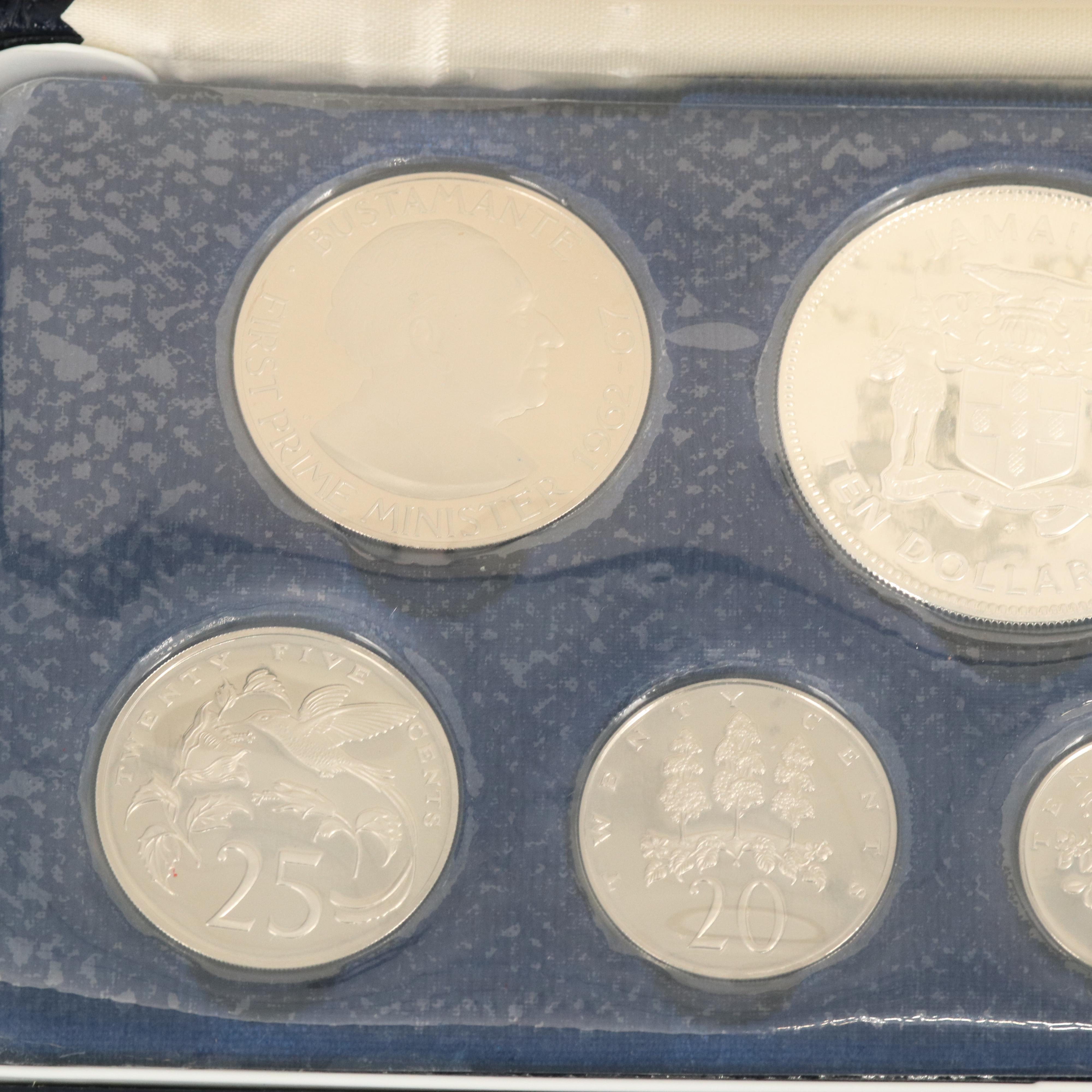 1974 Jamaica Proof Set and 1978 Jamaica $25 Proof Silver Coin