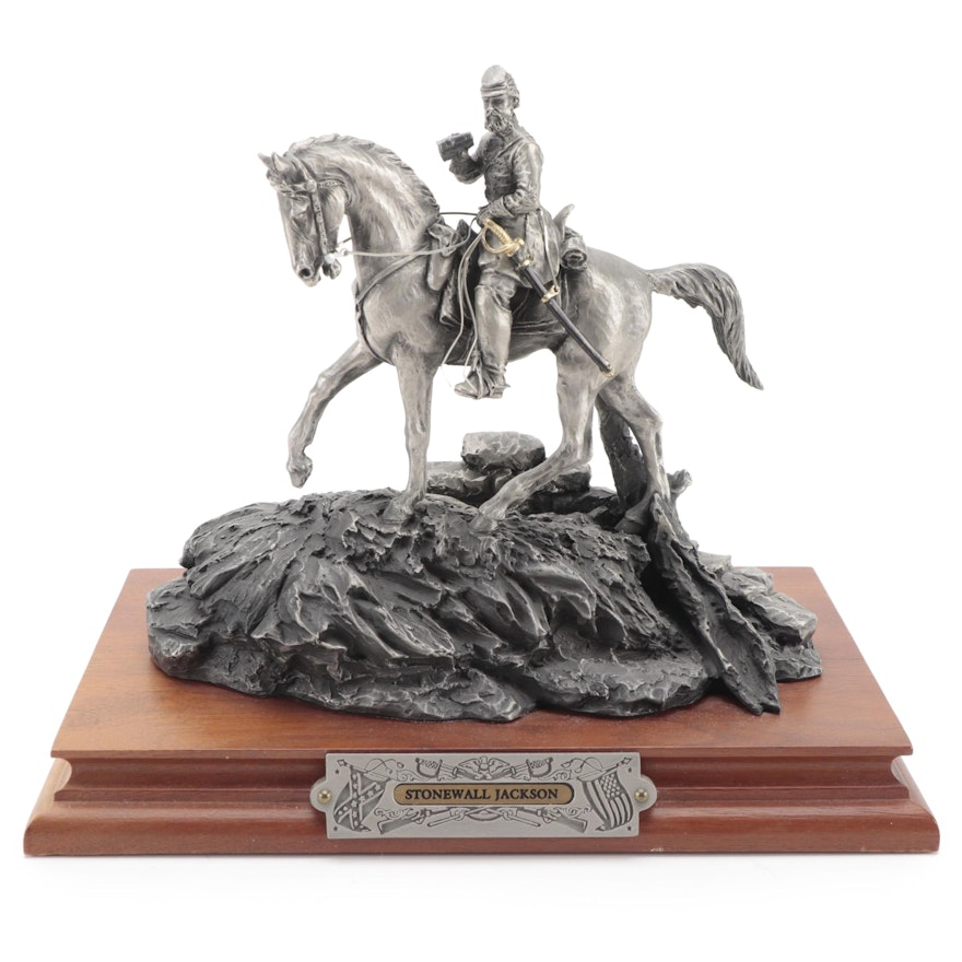 Francis J. Barnum for Chilmark "Stonewall Jackson" Pewter Sculpture, 1991