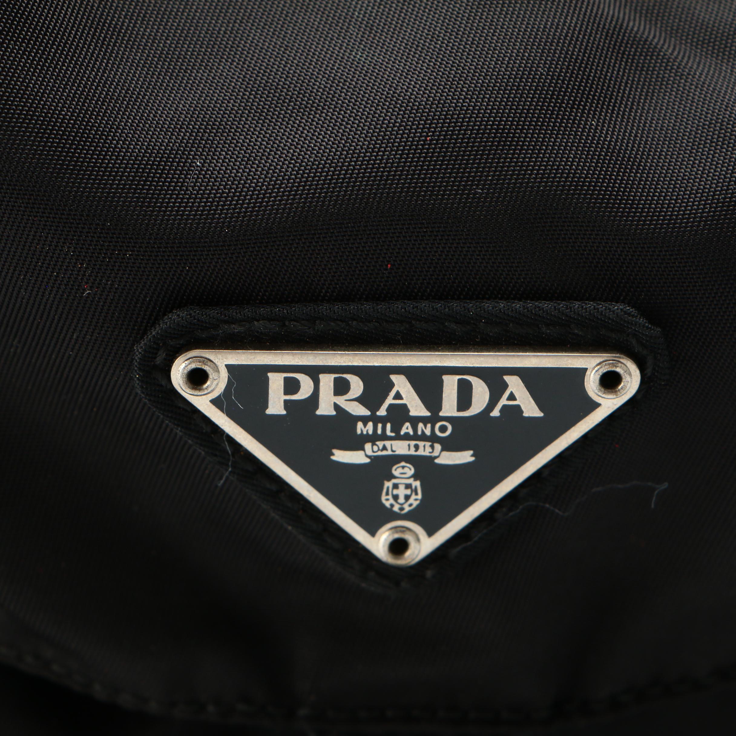 Prada Backpack in Black Tessuto Nylon with Leather Trim