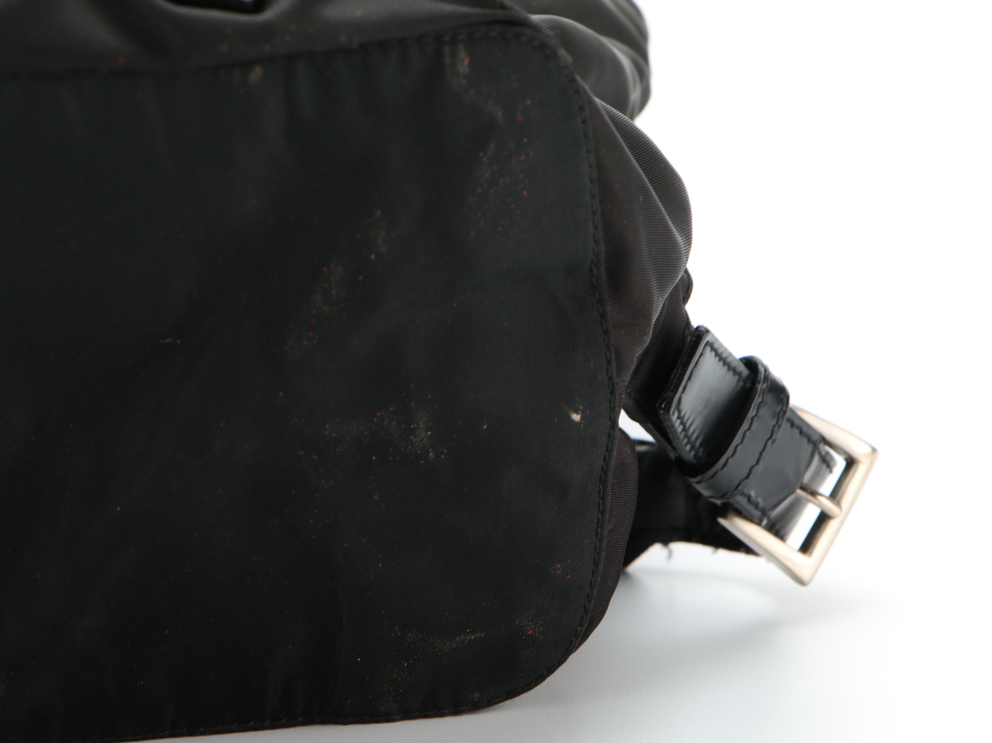 Prada Backpack in Black Tessuto Nylon with Leather Trim