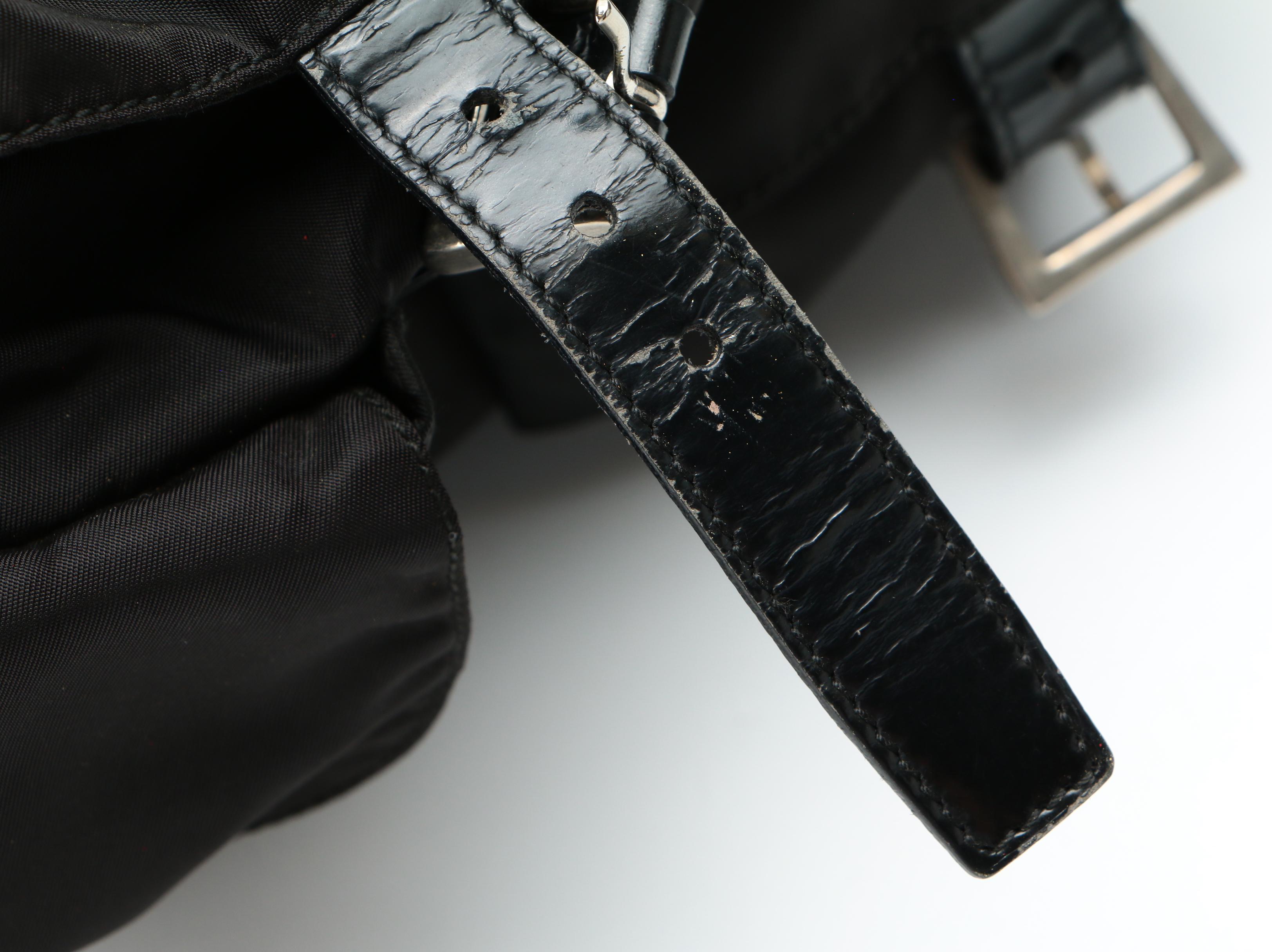 Prada Backpack in Black Tessuto Nylon with Leather Trim