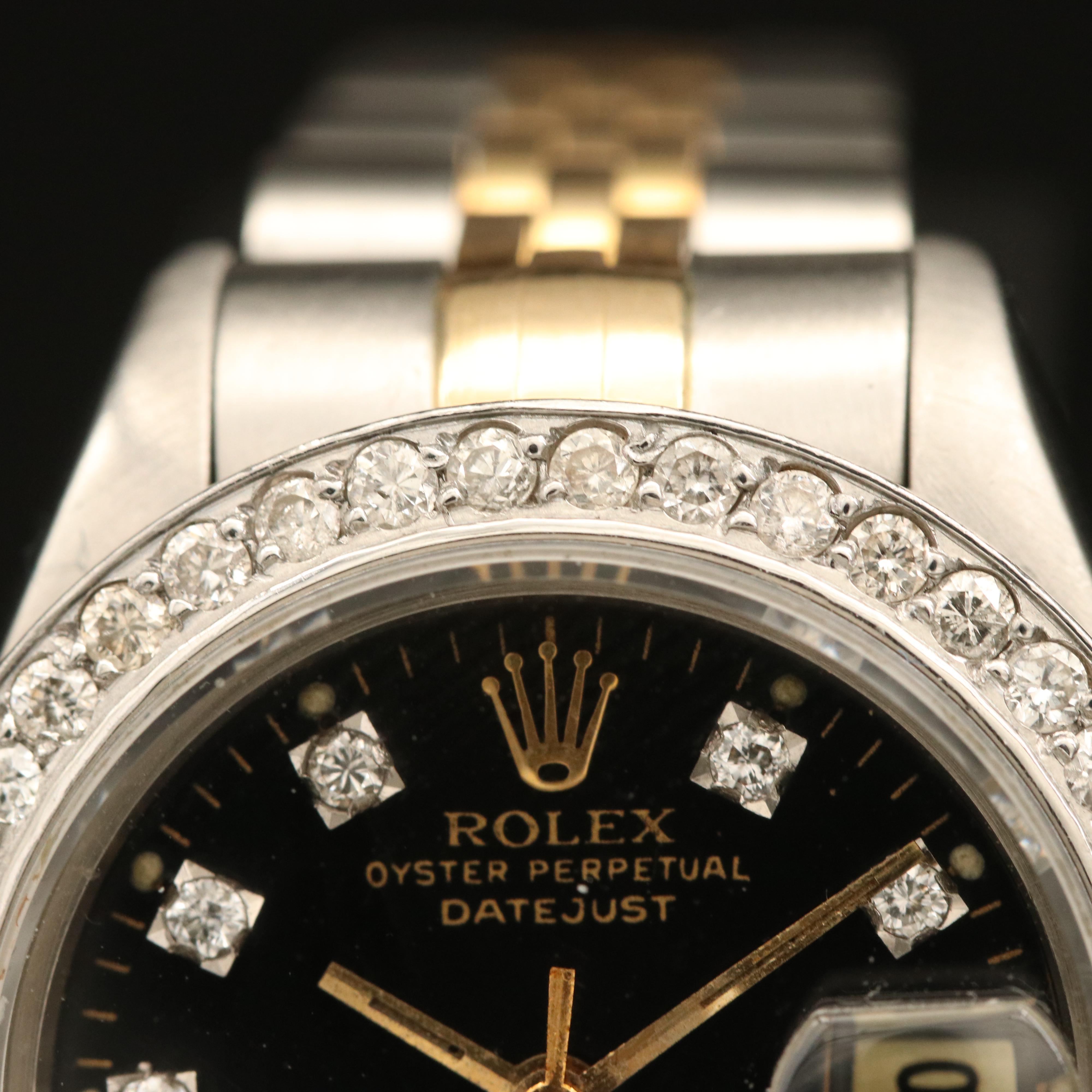 1982 Rolex Datejust Diamond 18K Gold and Stainless Steel Automatic Watch