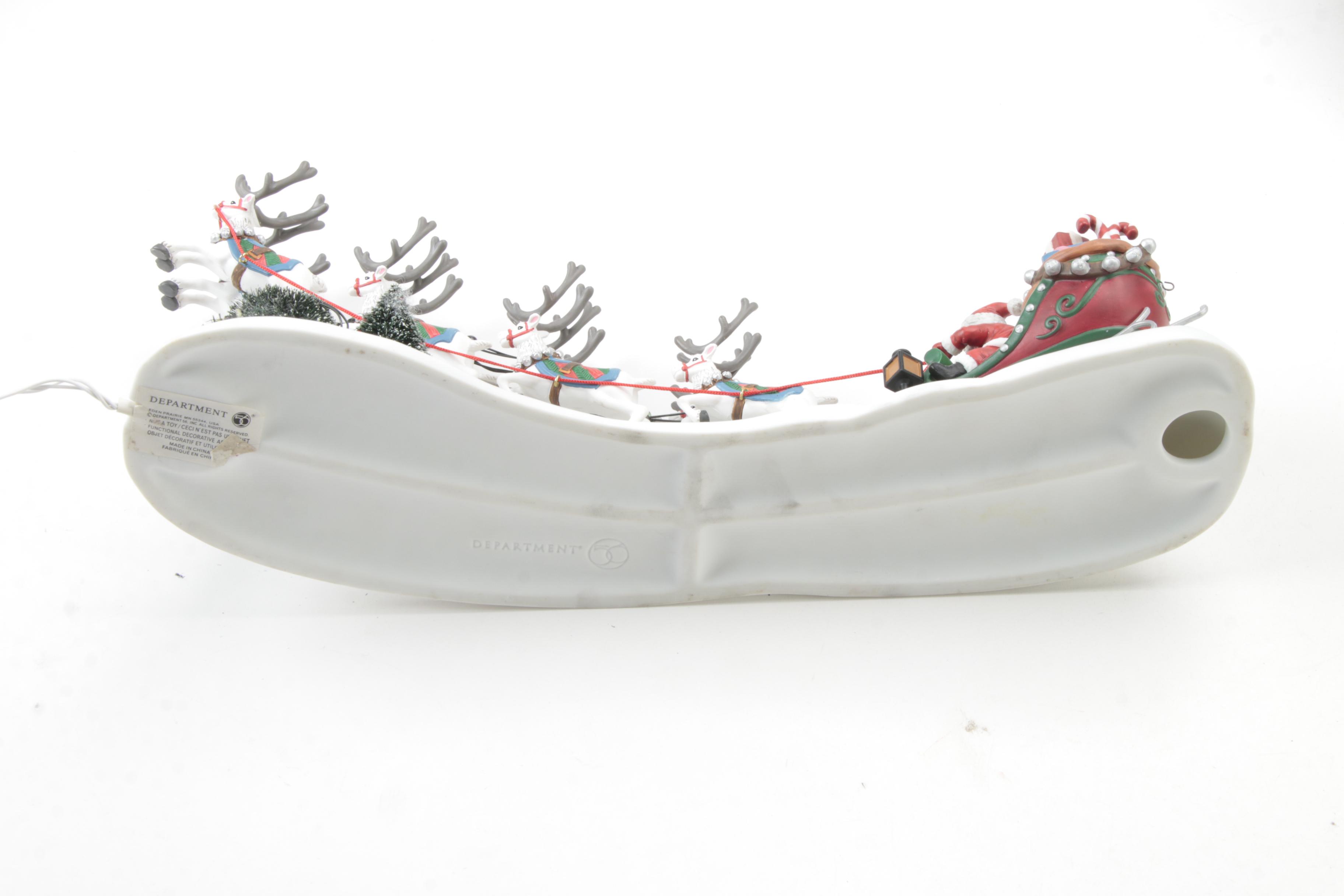 Department 56 Snow Village "Village Animated Skating Pond" Table Dècor and More