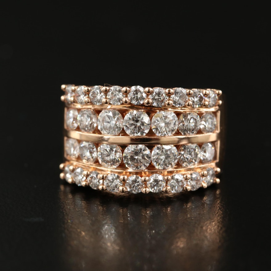 14K Rose Gold 3.00 CTW Diamond Ring