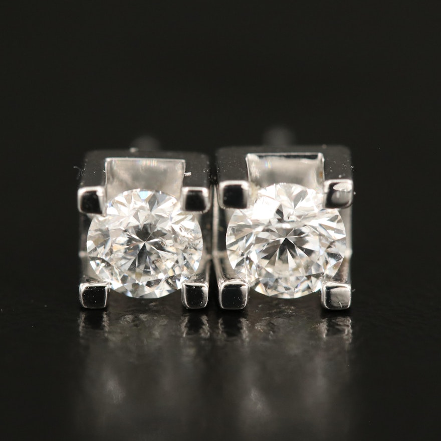 14K 0.80 CTW Diamond Stud Earrings