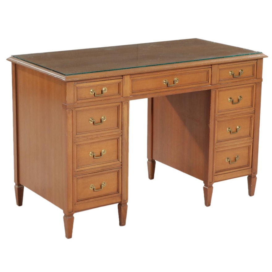 Directoire Style Maple Desk, Late 20th Century