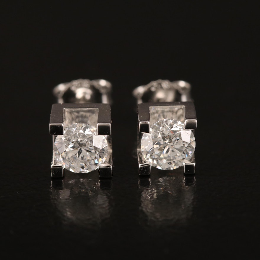 14K 0.84 CTW Diamond Stud Earrings