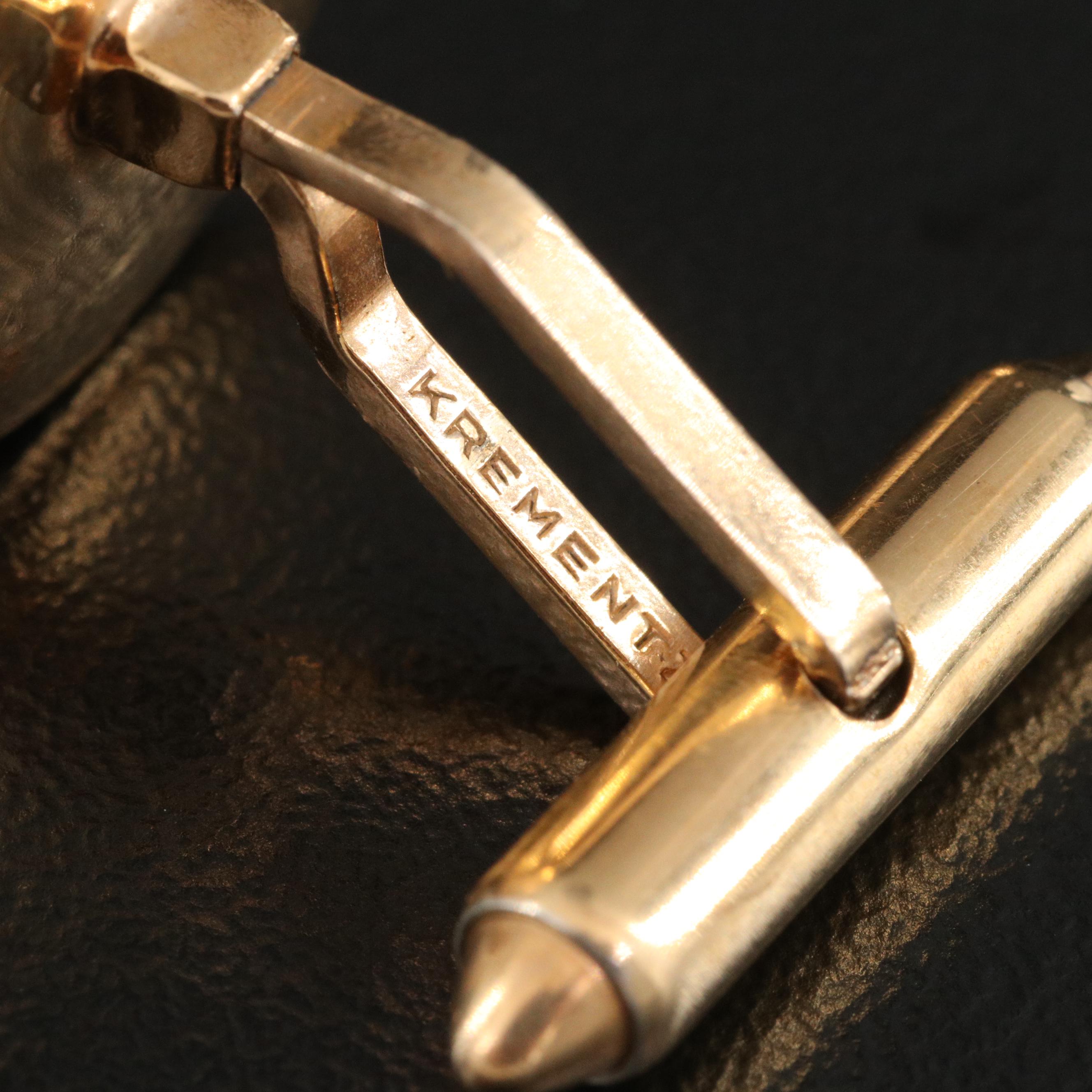 Vintage Cufflinks, Pins and Tie Clips Featuring Krementz Cufflinks