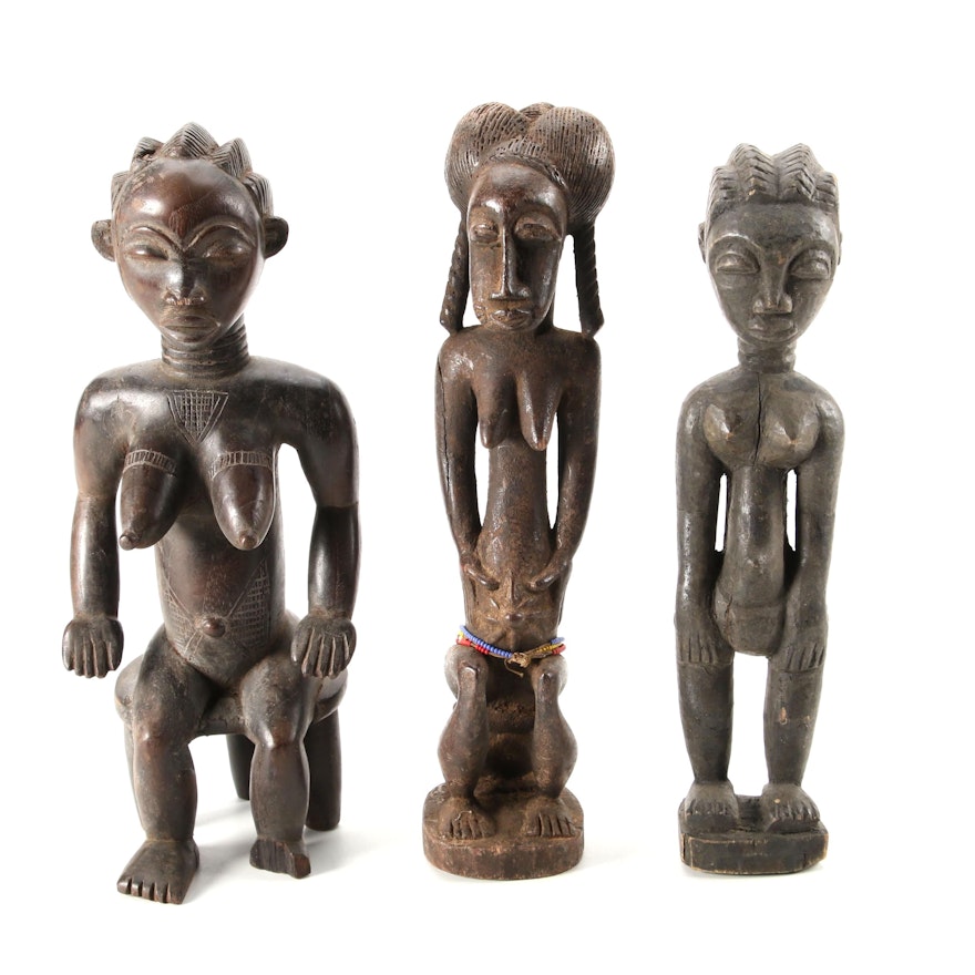 Baule Style and Other West African Handcrafted Wood Figures