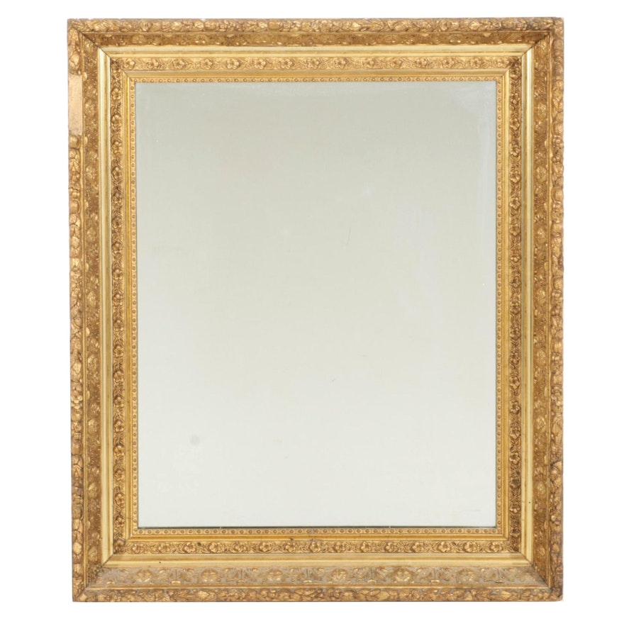 Gold Framed Wall Mirror, Mid to Late 20th Century