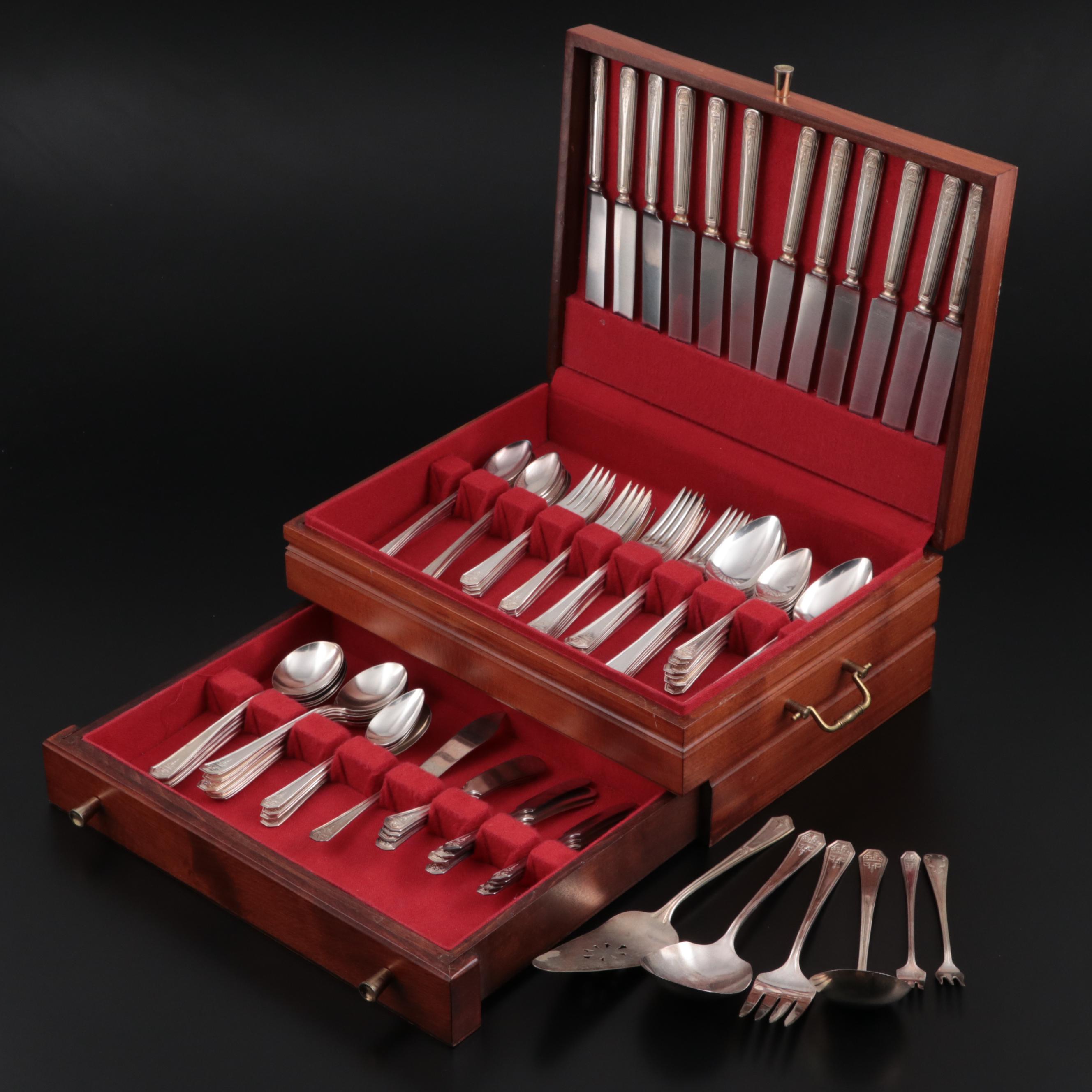 WM. Rogers Mfg. "Mount Royal" Silver Plate Flatware, 20th Century