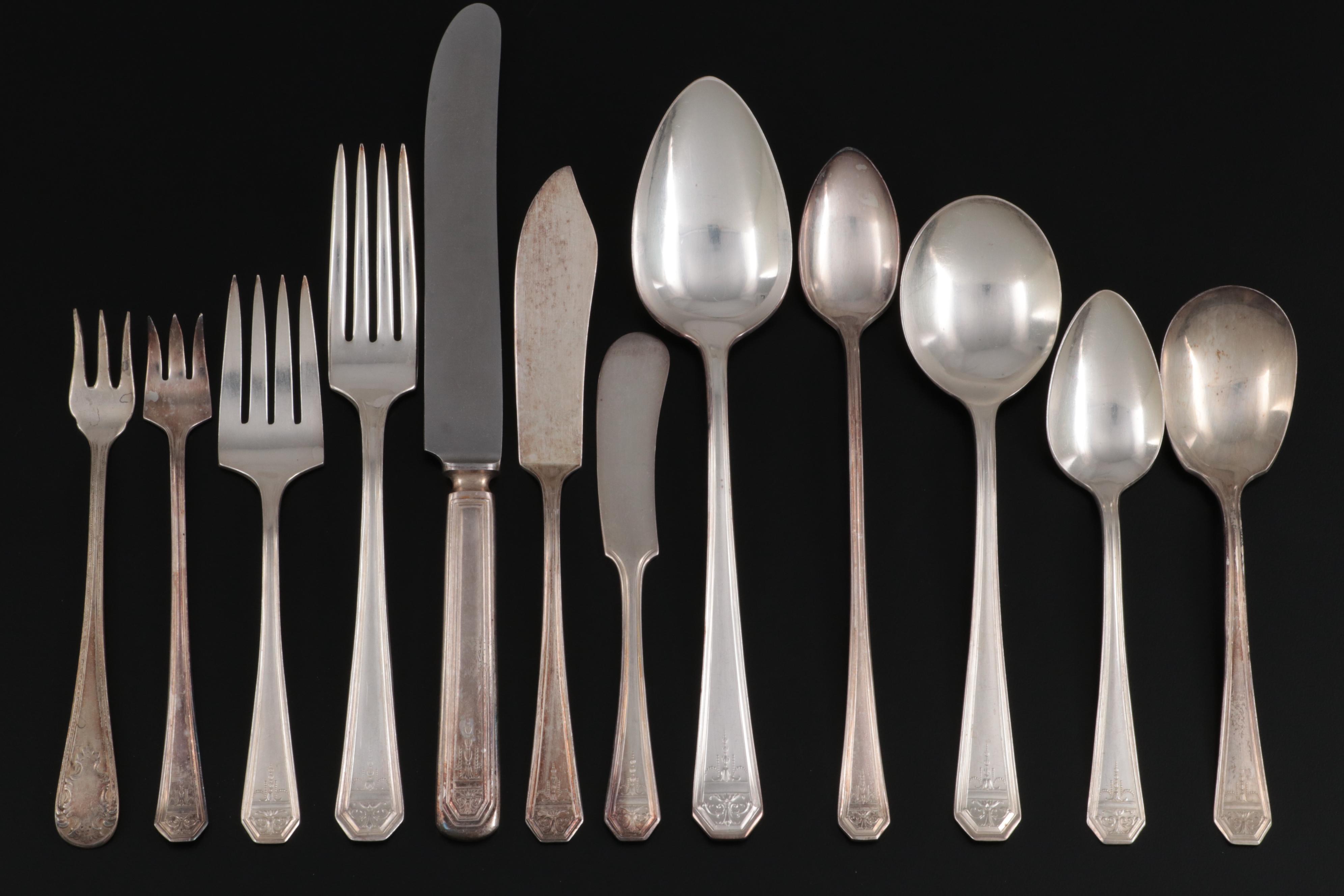 WM. Rogers Mfg. "Mount Royal" Silver Plate Flatware, 20th Century