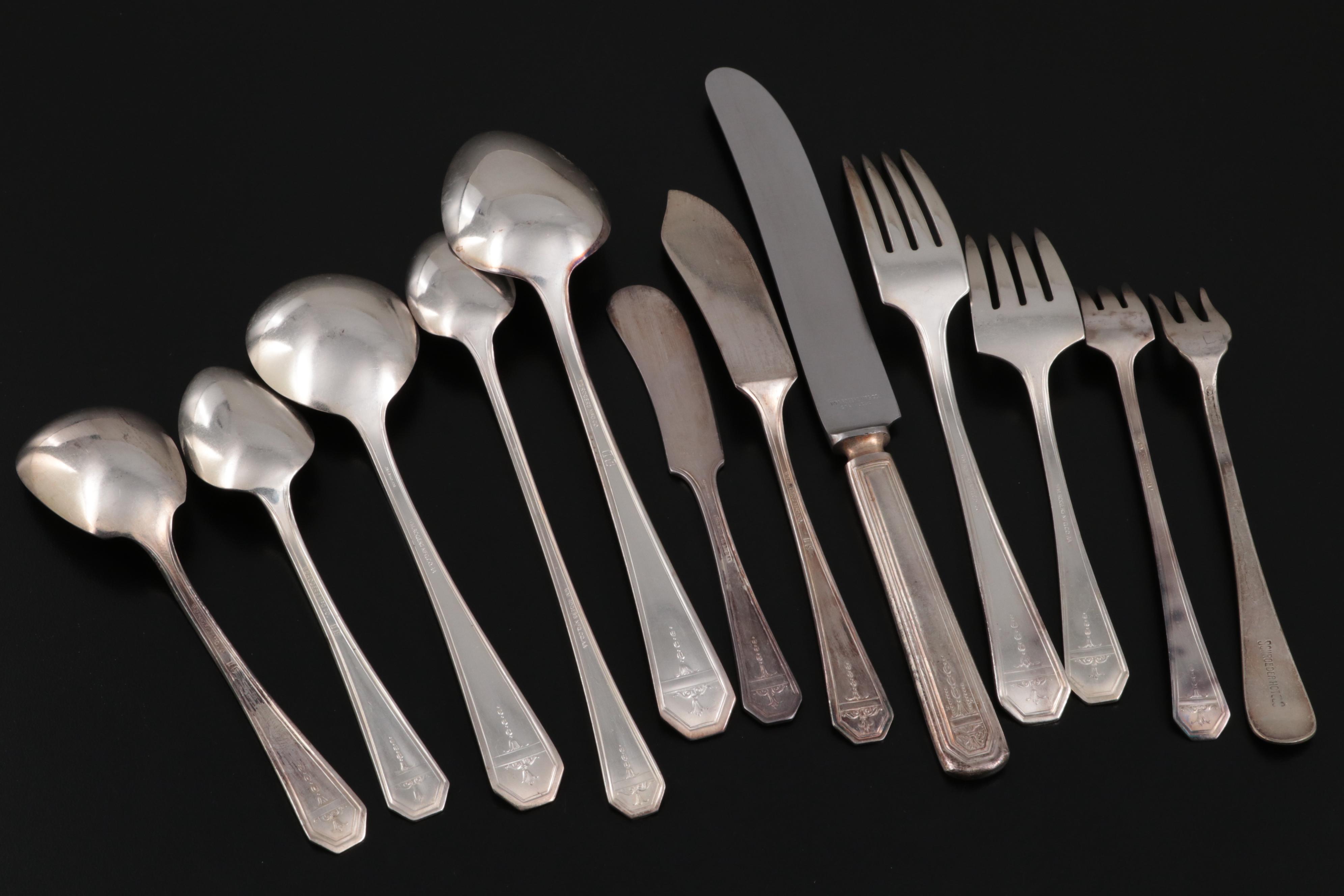 WM. Rogers Mfg. "Mount Royal" Silver Plate Flatware, 20th Century