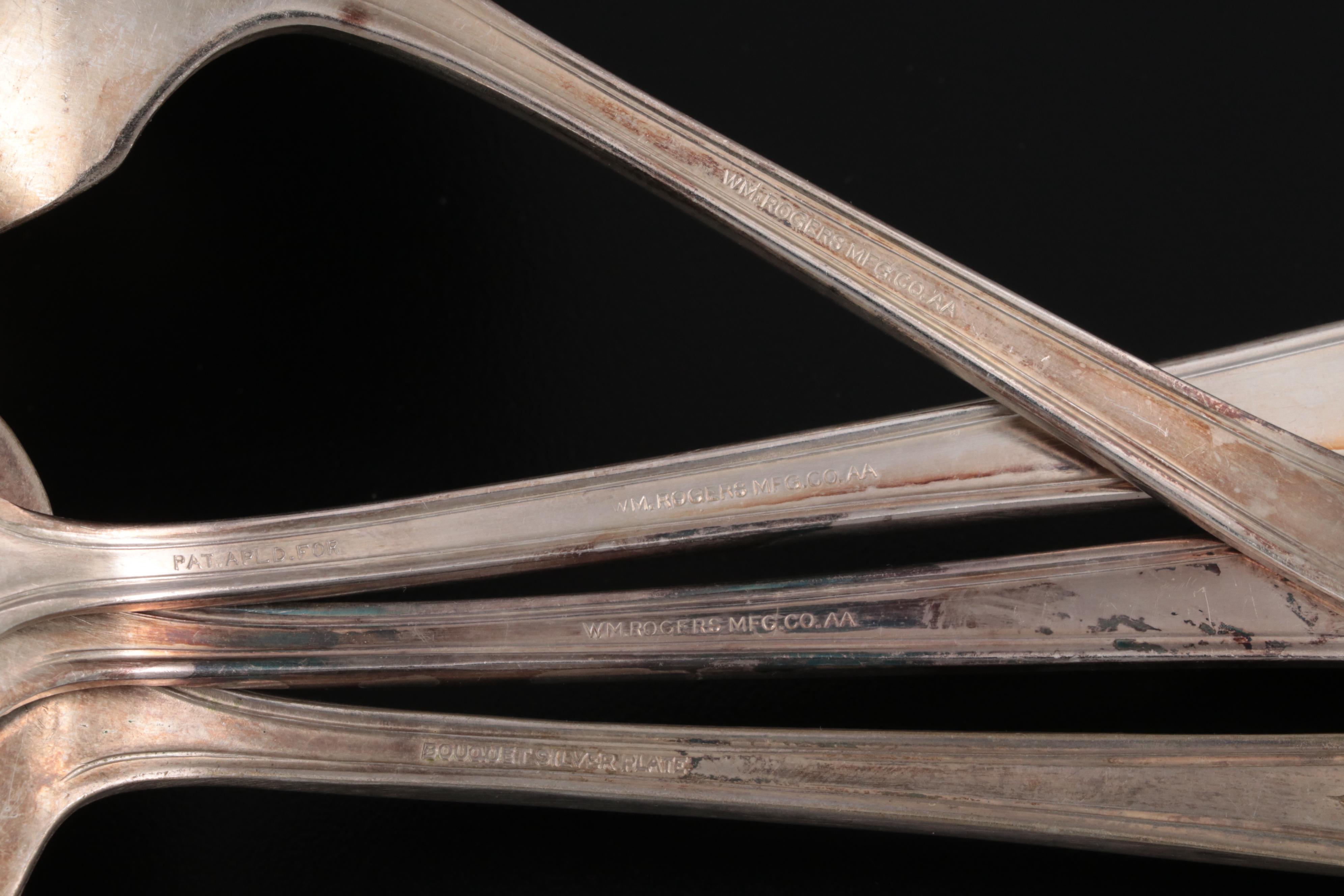 WM. Rogers Mfg. "Mount Royal" Silver Plate Flatware, 20th Century