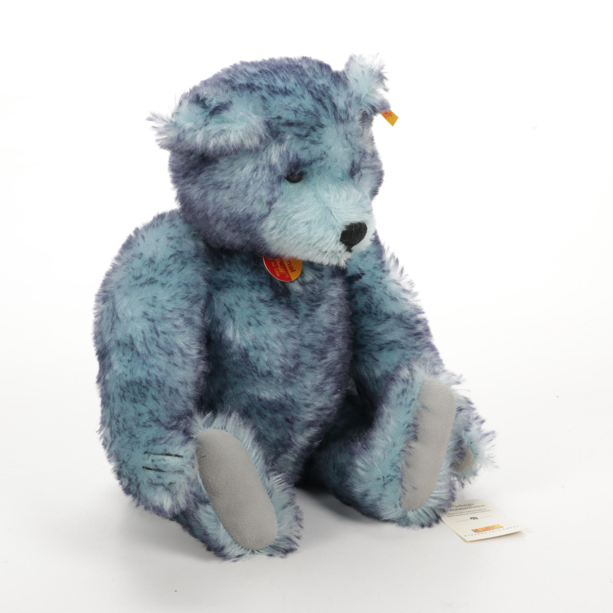 Steiff "Snowtown" Blue Mohair Jointed Teddy Bear