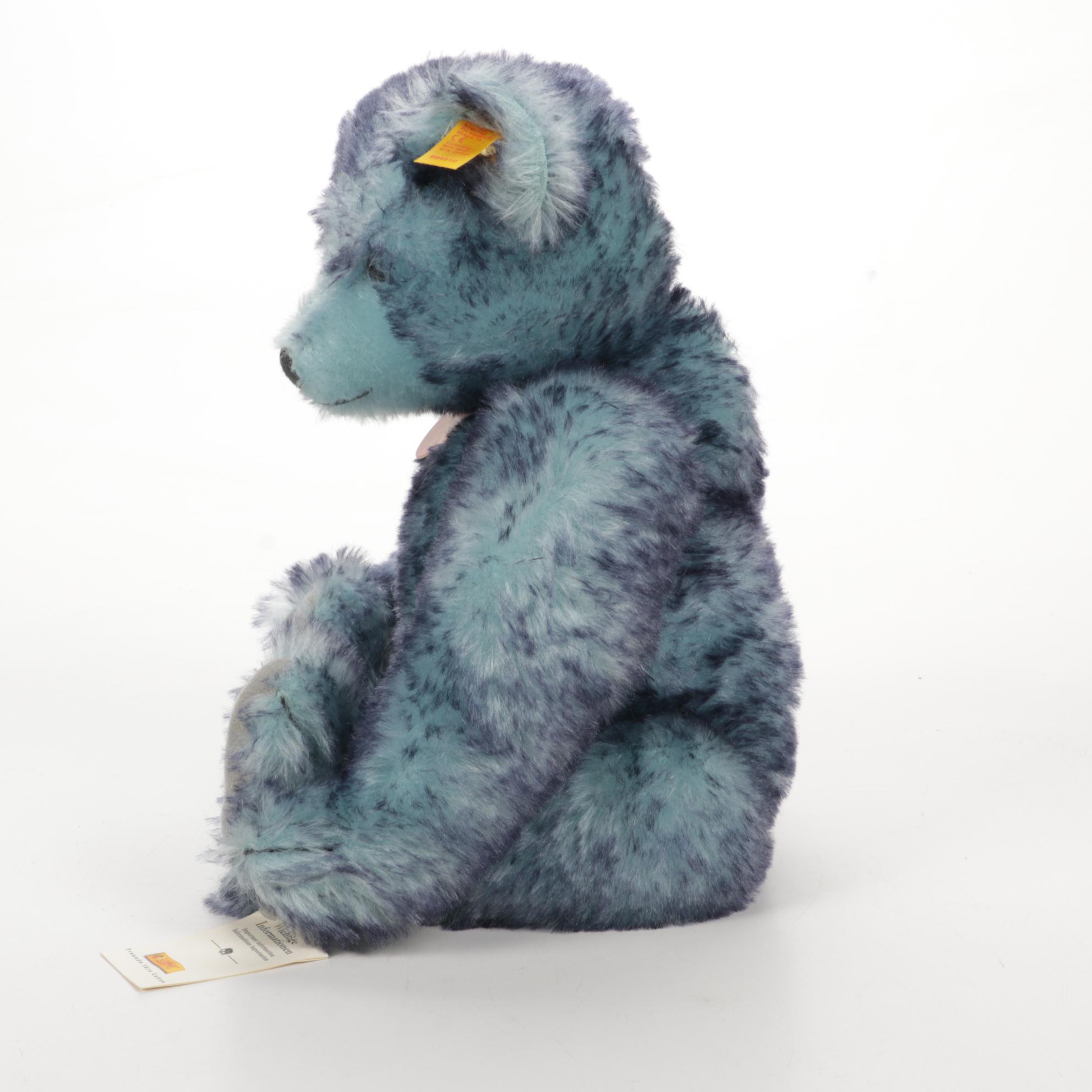 Steiff "Snowtown" Blue Mohair Jointed Teddy Bear