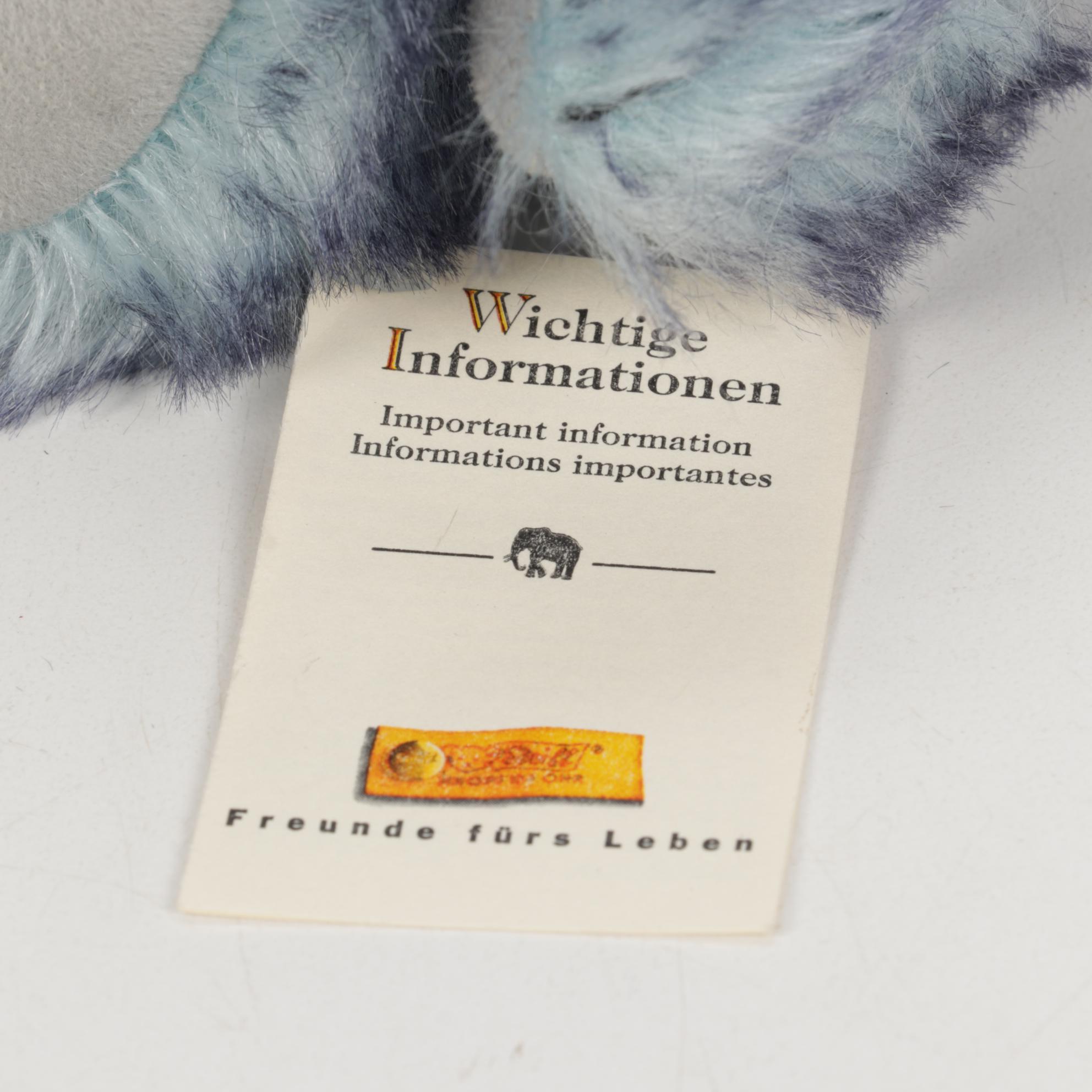 Steiff "Snowtown" Blue Mohair Jointed Teddy Bear