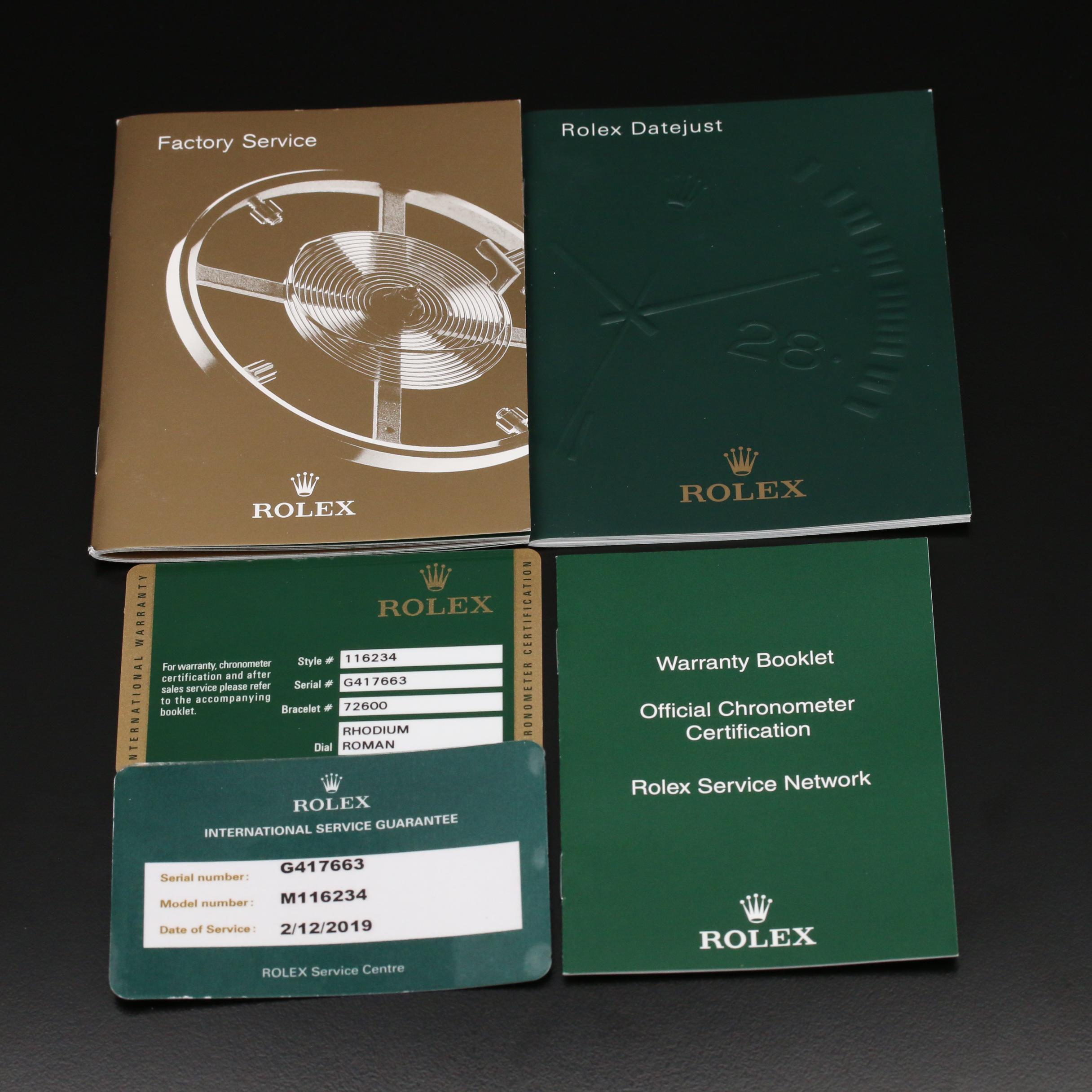 2010 Rolex Datejust 18K White Gold and Stainless Steel Automatic Watch