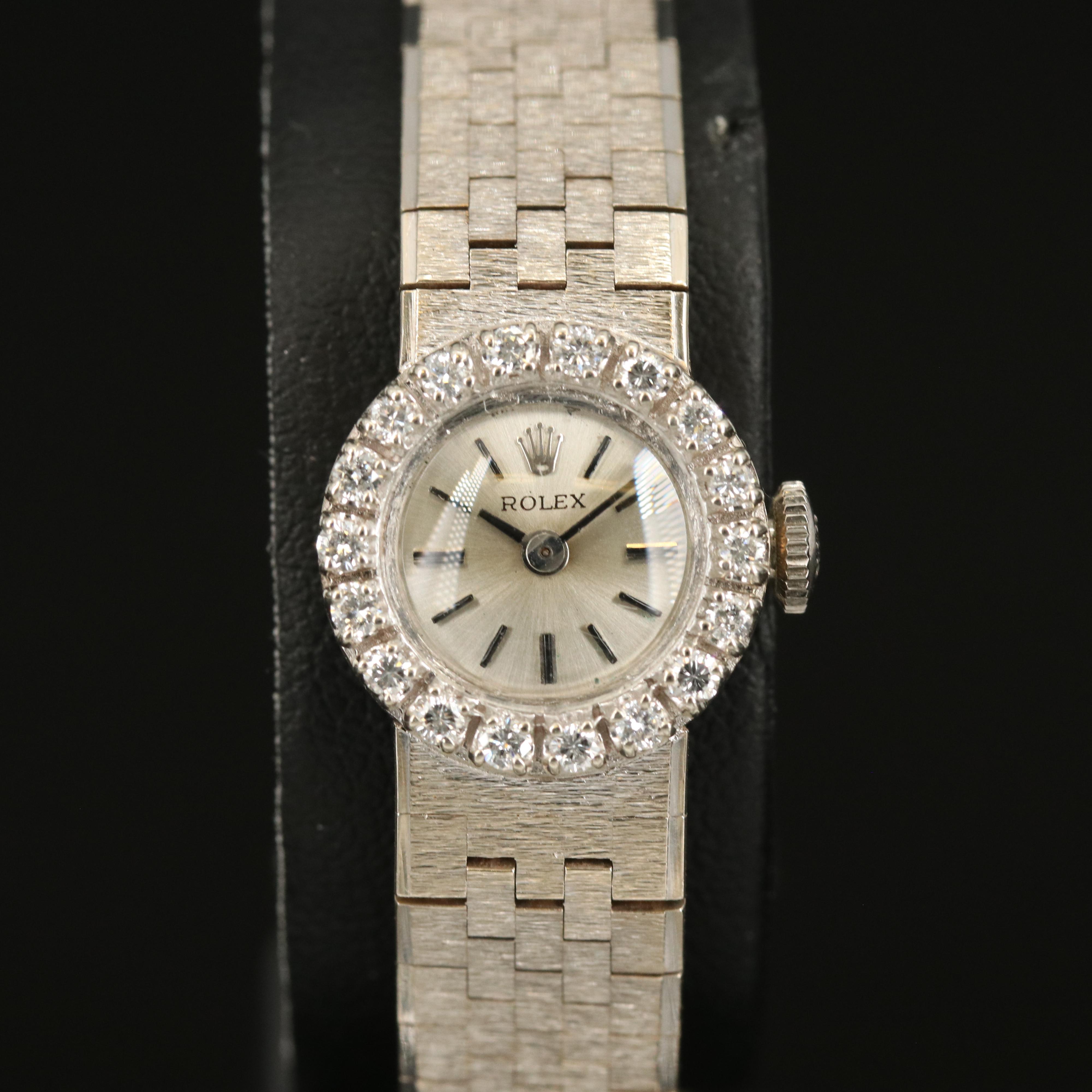 Vintage Rolex 14K Diamond Watch
