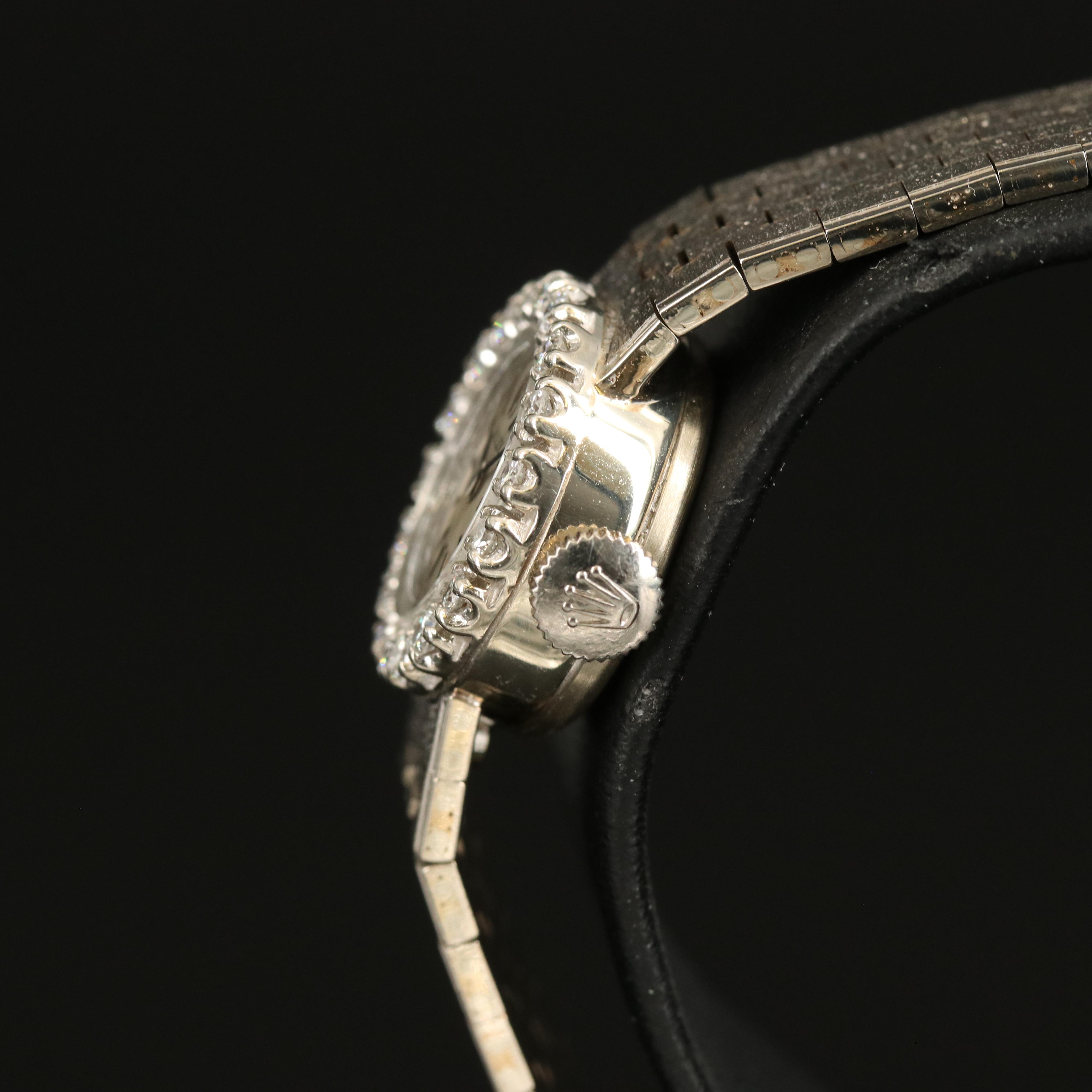 Vintage Rolex 14K Diamond Watch