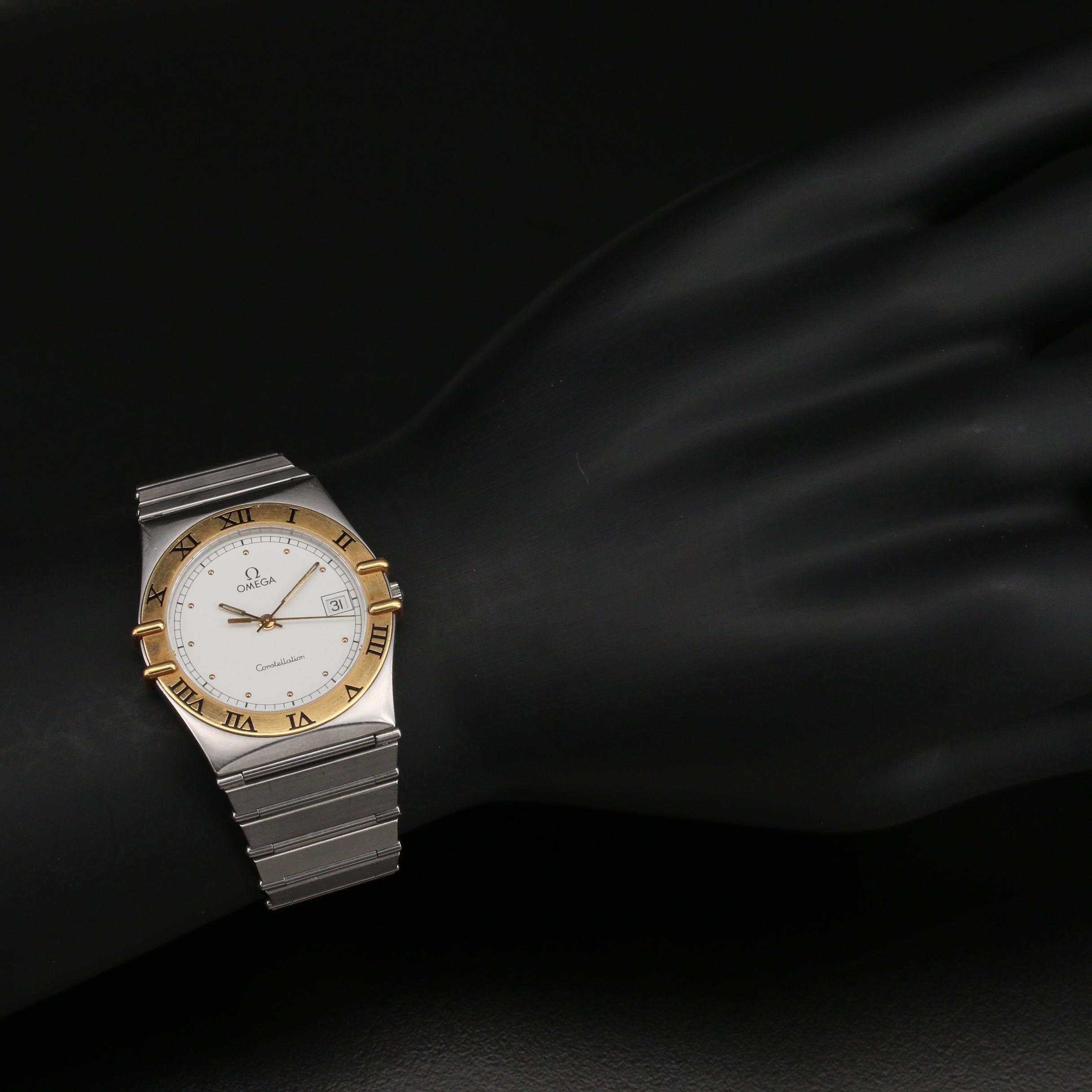 1991 Omega Constellation 18K Yellow Gold and Stainless Steel Watch