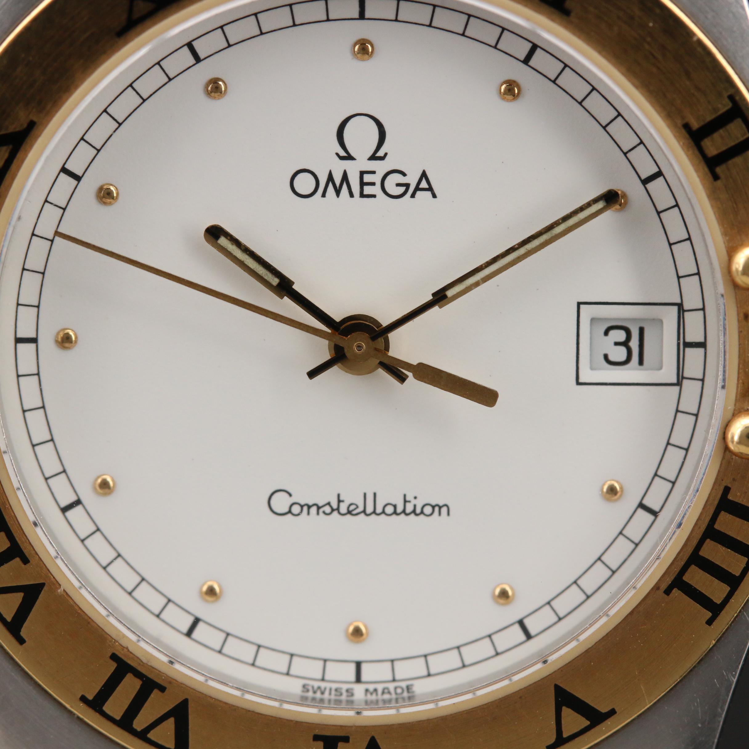 1991 Omega Constellation 18K Yellow Gold and Stainless Steel Watch