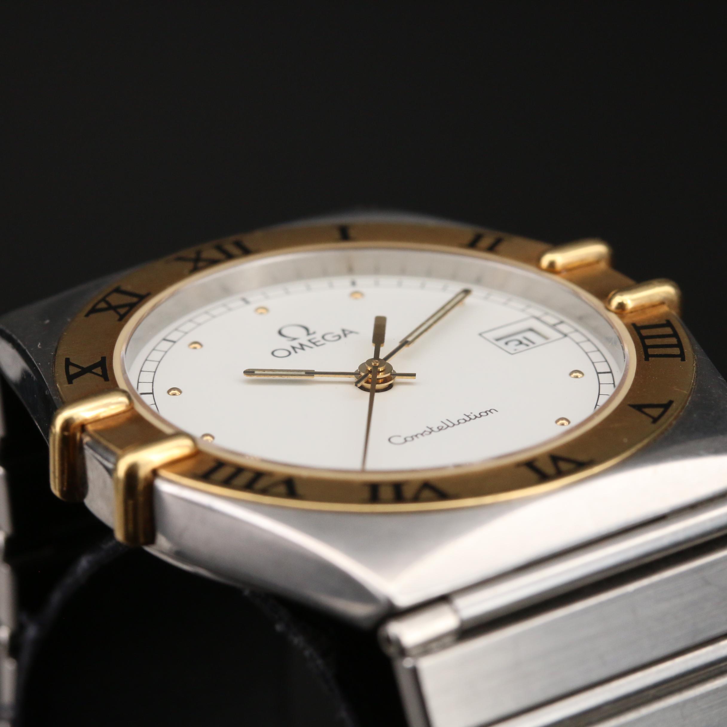 1991 Omega Constellation 18K Yellow Gold and Stainless Steel Watch