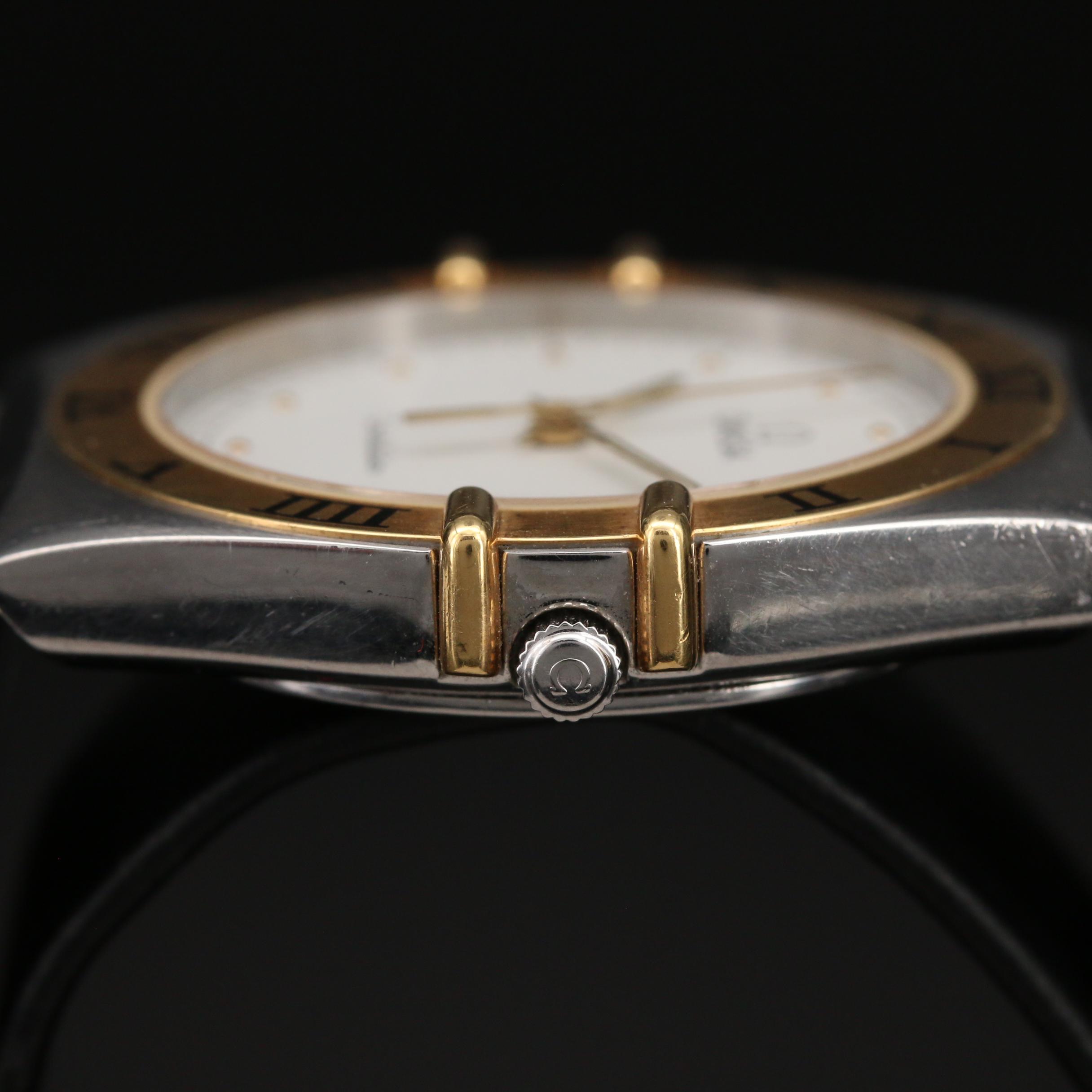 1991 Omega Constellation 18K Yellow Gold and Stainless Steel Watch