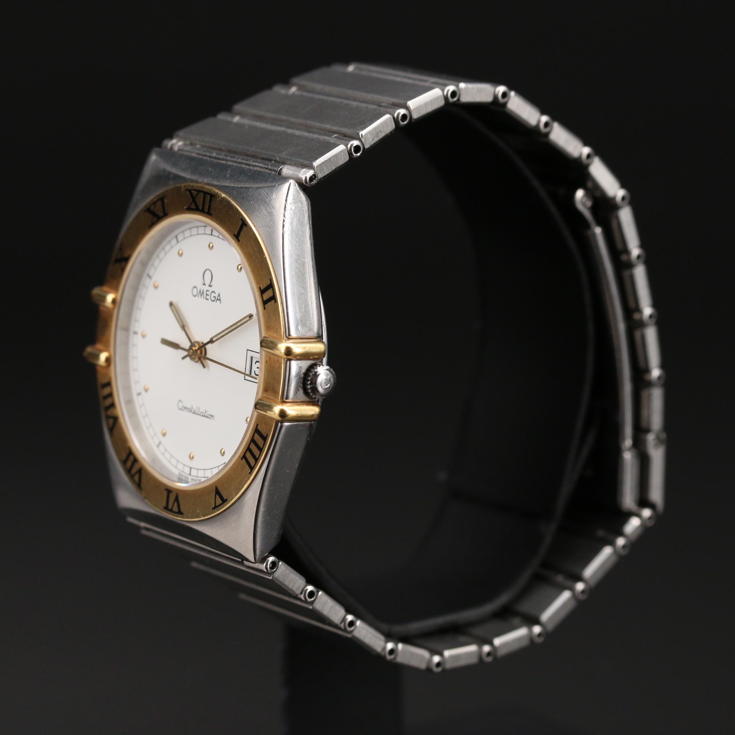 1991 Omega Constellation 18K Yellow Gold and Stainless Steel Watch