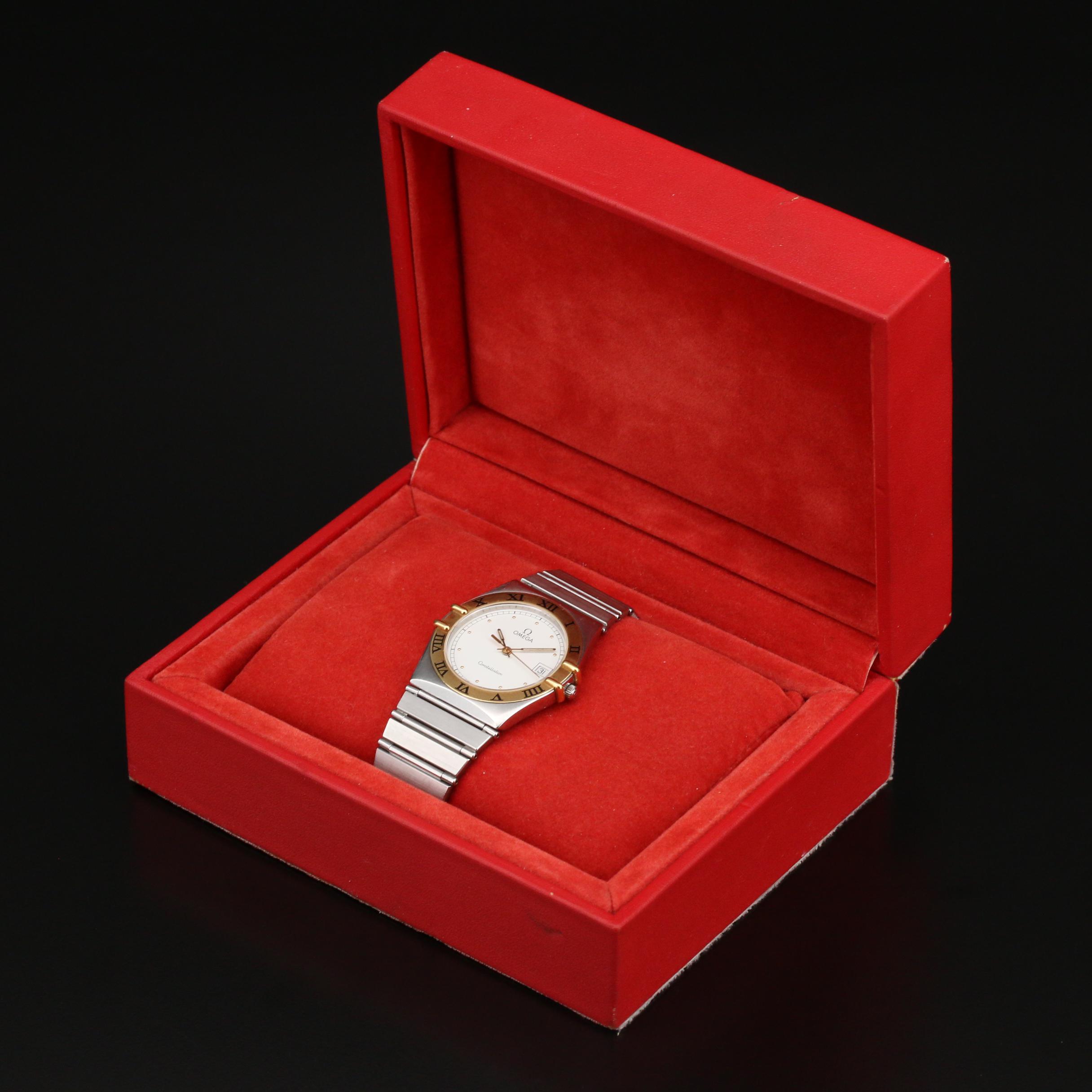 1991 Omega Constellation 18K Yellow Gold and Stainless Steel Watch