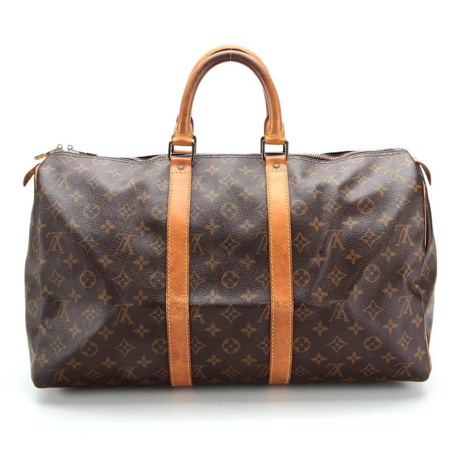 Louis Vuitton Keepall 45 in Monogram Canvas and Vachetta Leather