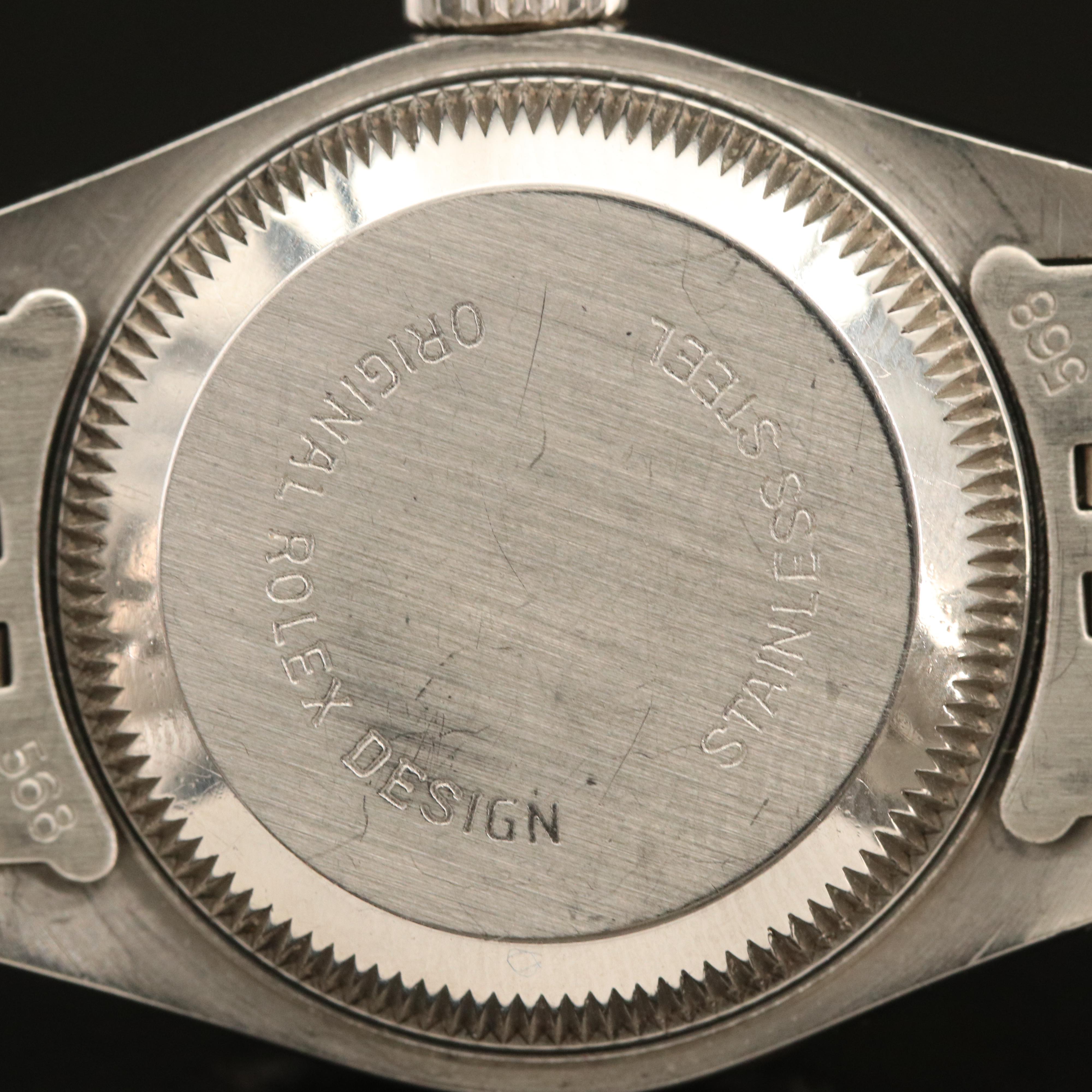 1986 Rolex Datejust 14K and Stainless Steel Diamond Bezel Watch