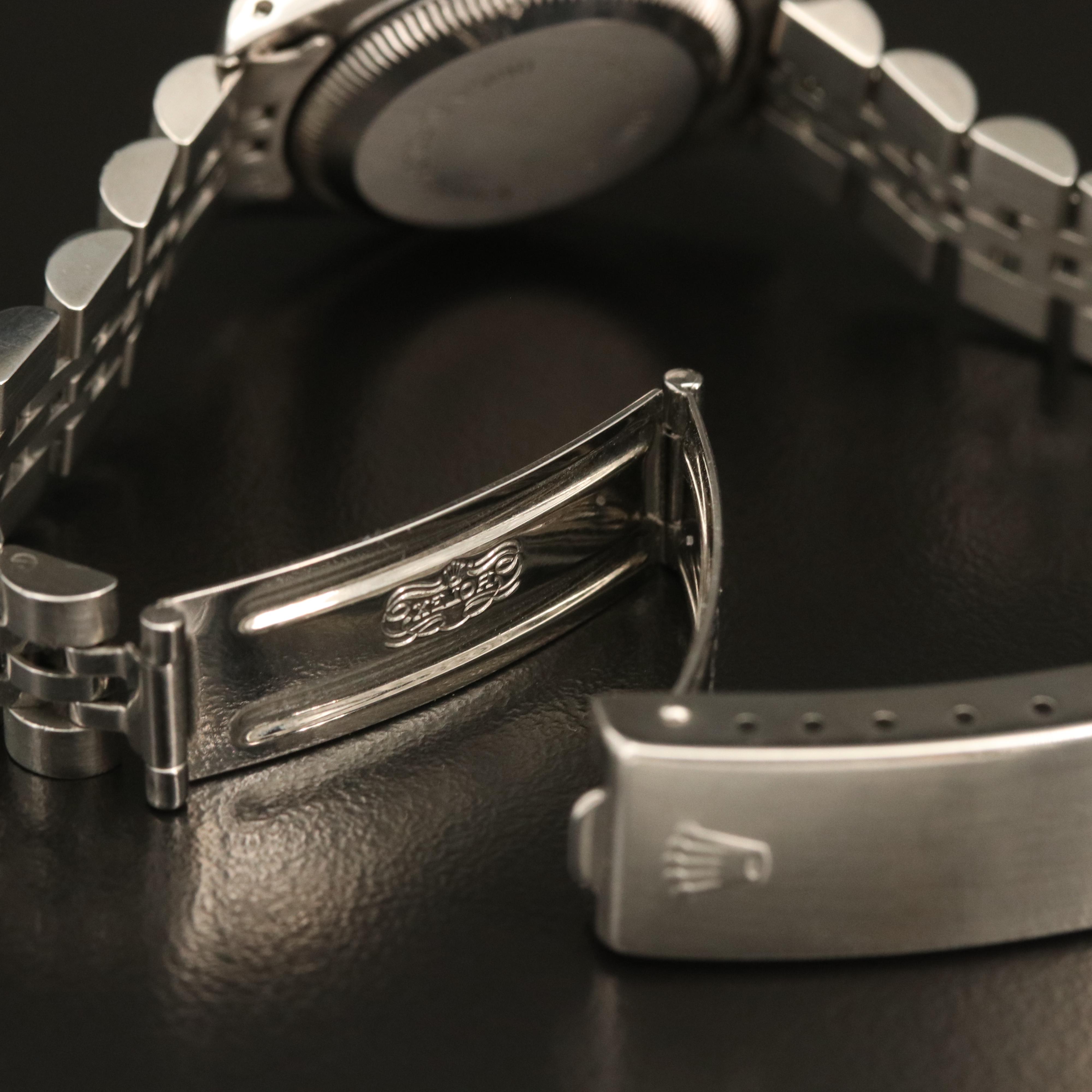 1986 Rolex Datejust 14K and Stainless Steel Diamond Bezel Watch