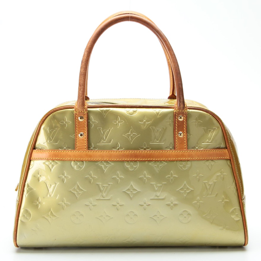 Louis Vuitton Tompkins Square Bag in Monogram Vernis and Vachetta Leather