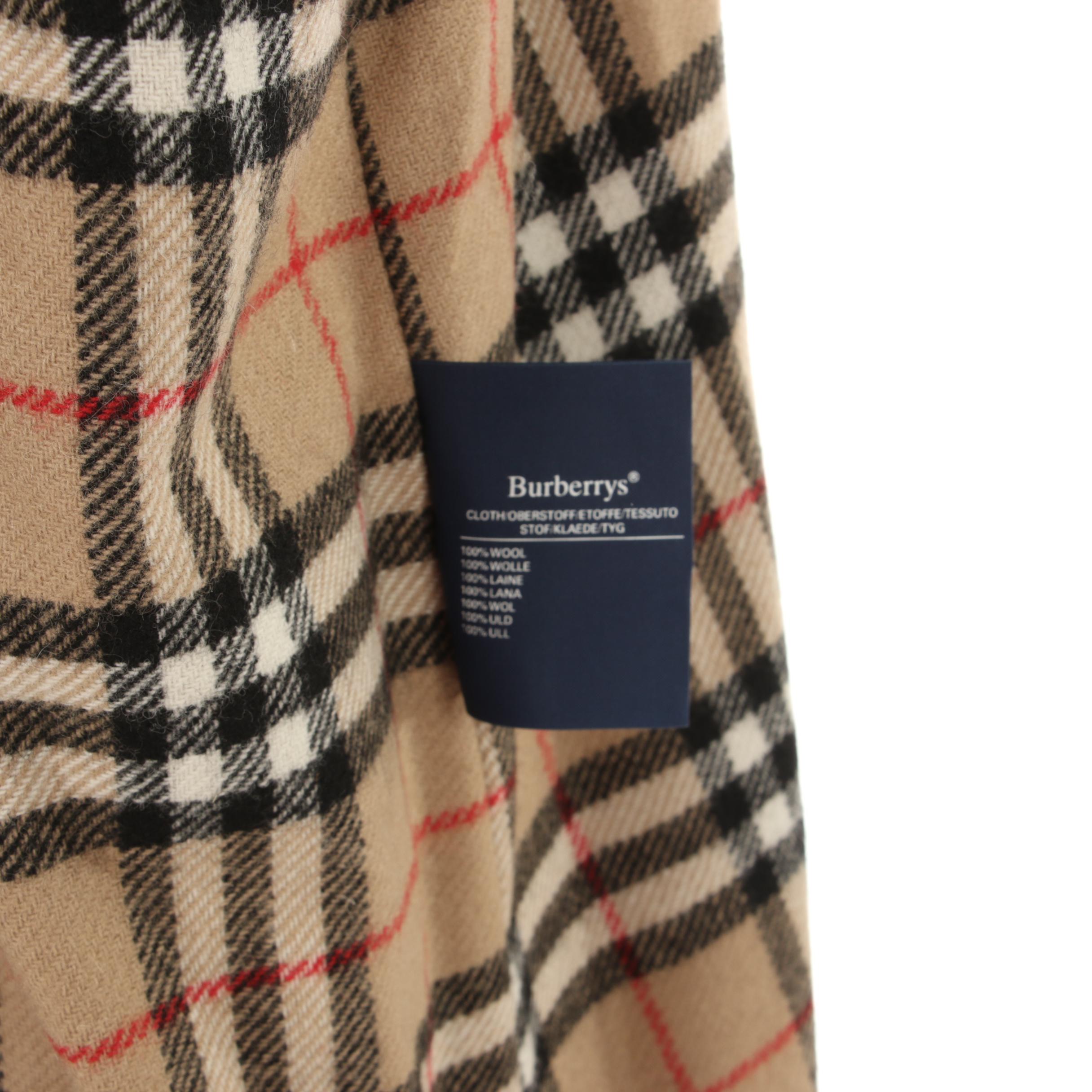 Men's Burberrys Raincoat In Khaki with Removable Wool "Nova Check" Lining