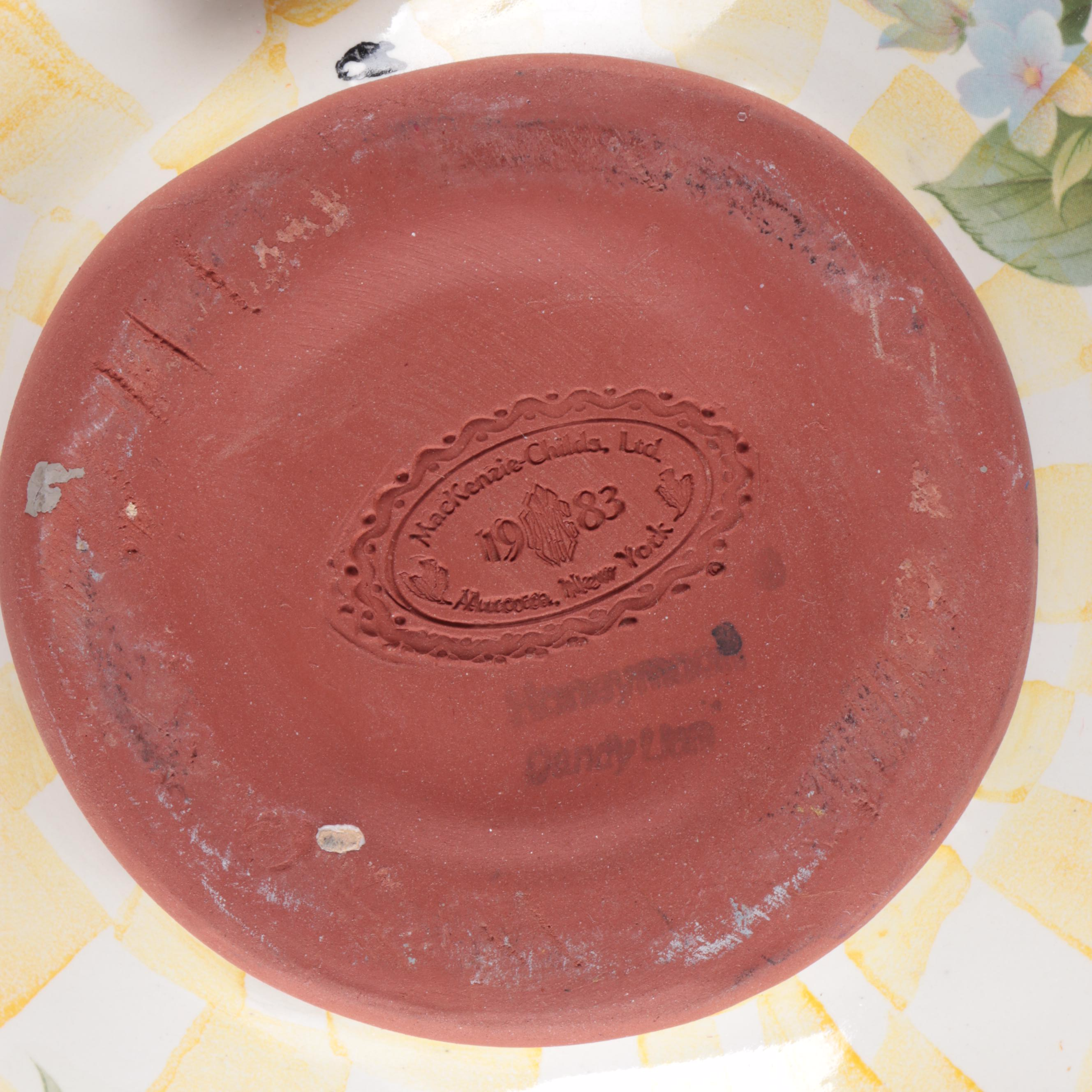 MacKenzie-Childs "Lemon Curd" Hand-Painted Terracotta Teapot