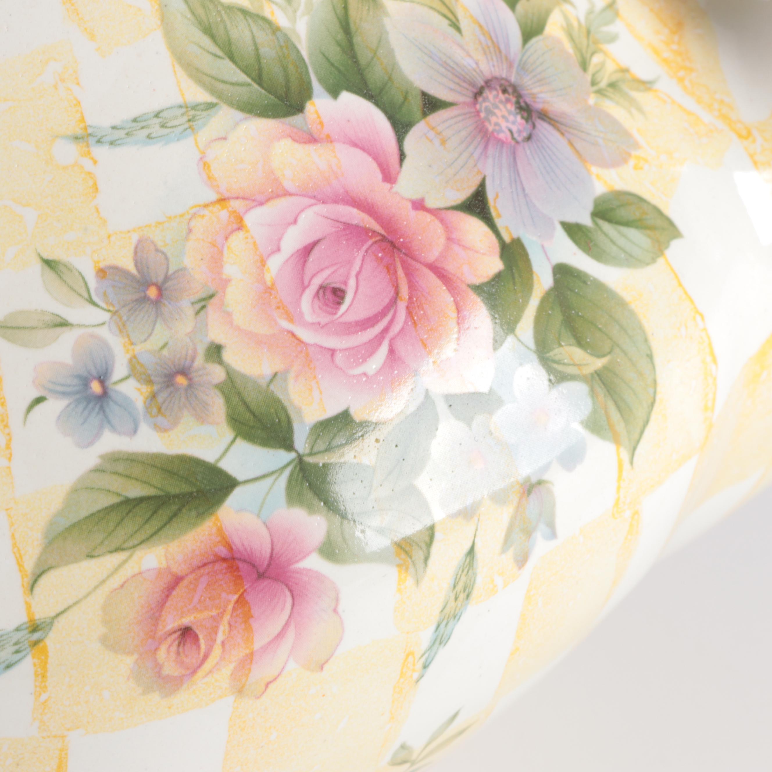 MacKenzie-Childs "Lemon Curd" Hand-Painted Terracotta Teapot