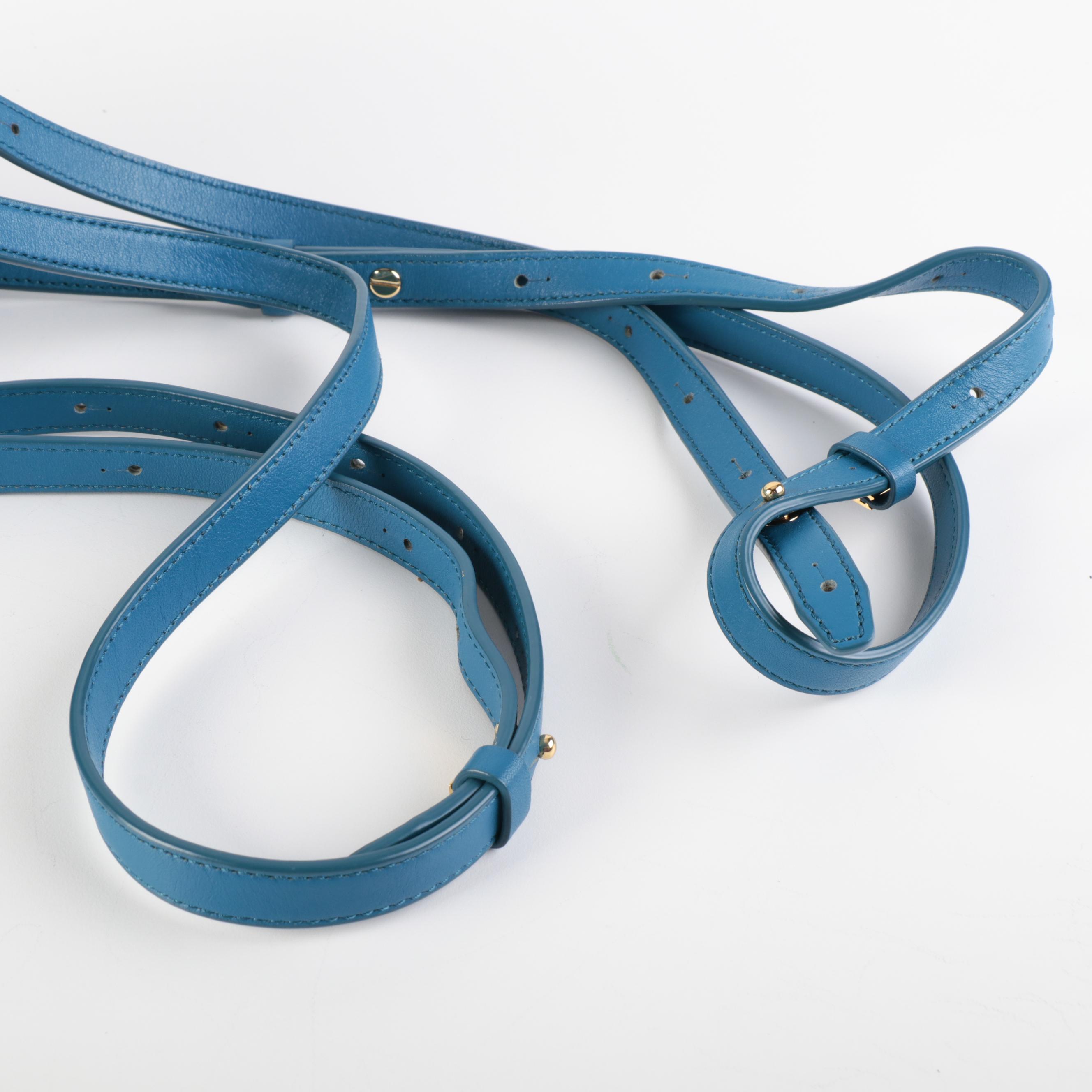 MCM Stark Bebe Boo X-Mini Backpack in Blue Leather