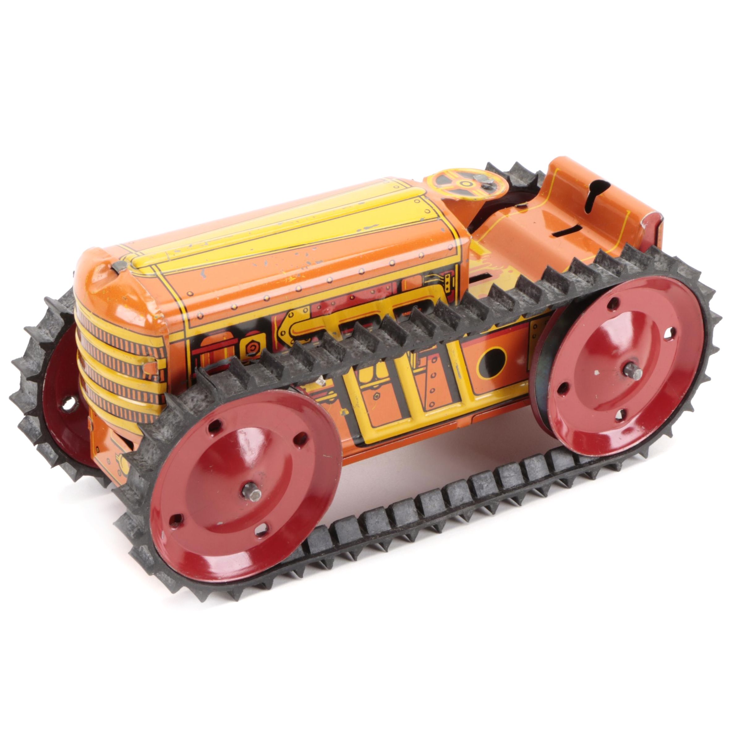 Marx Toys Tin Litho Climbing Tractor, Early to Mid-20th Century