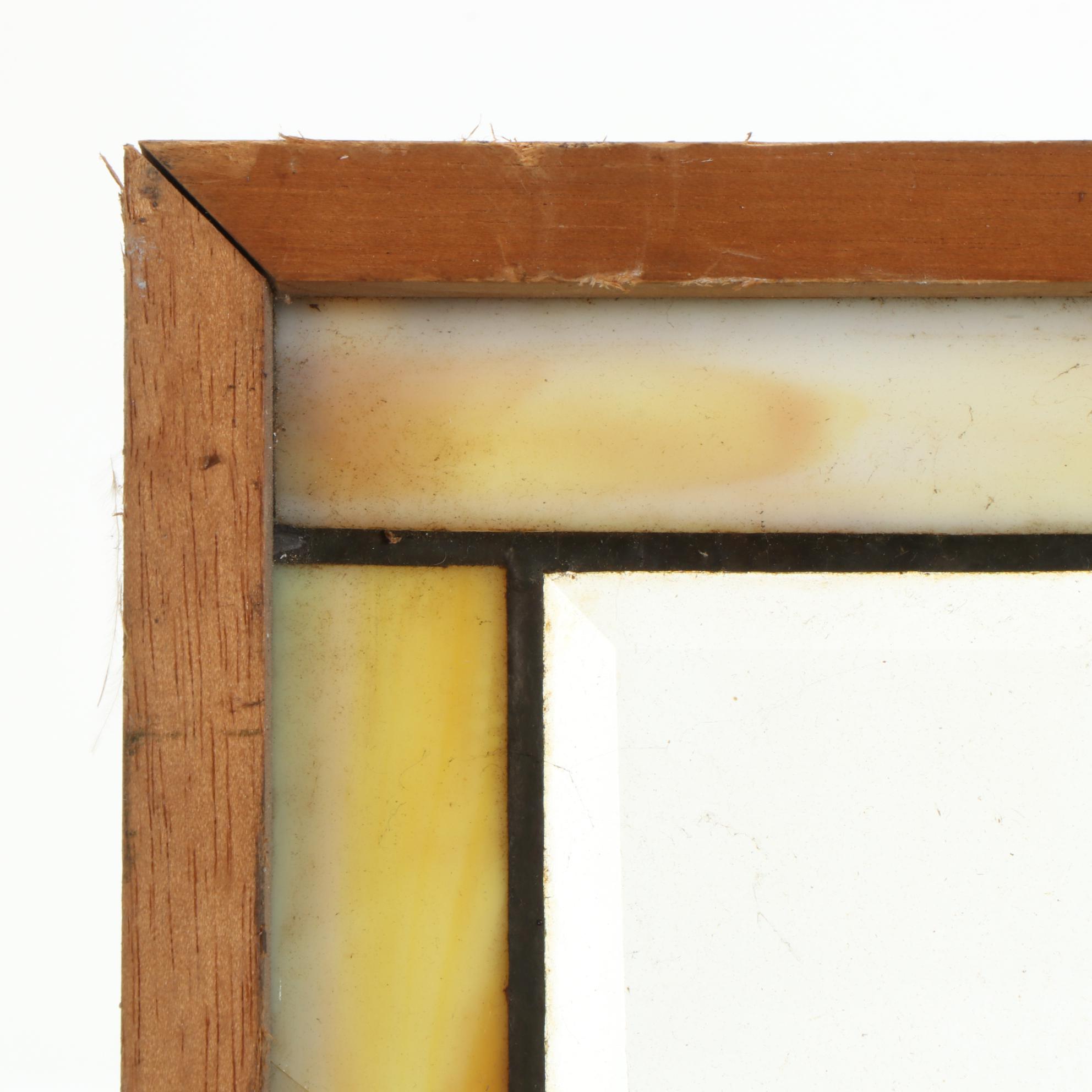 Art Nouveau Style Stained Glass Window Panel